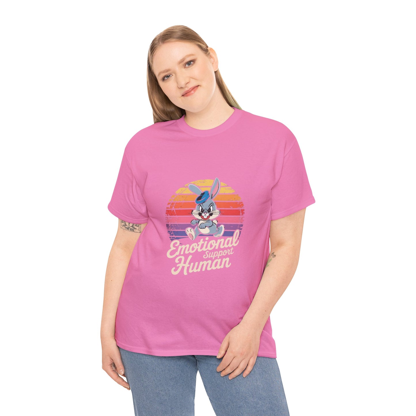 Unisex Heavy Cotton T-Shirt -Emotional Support Human Tee