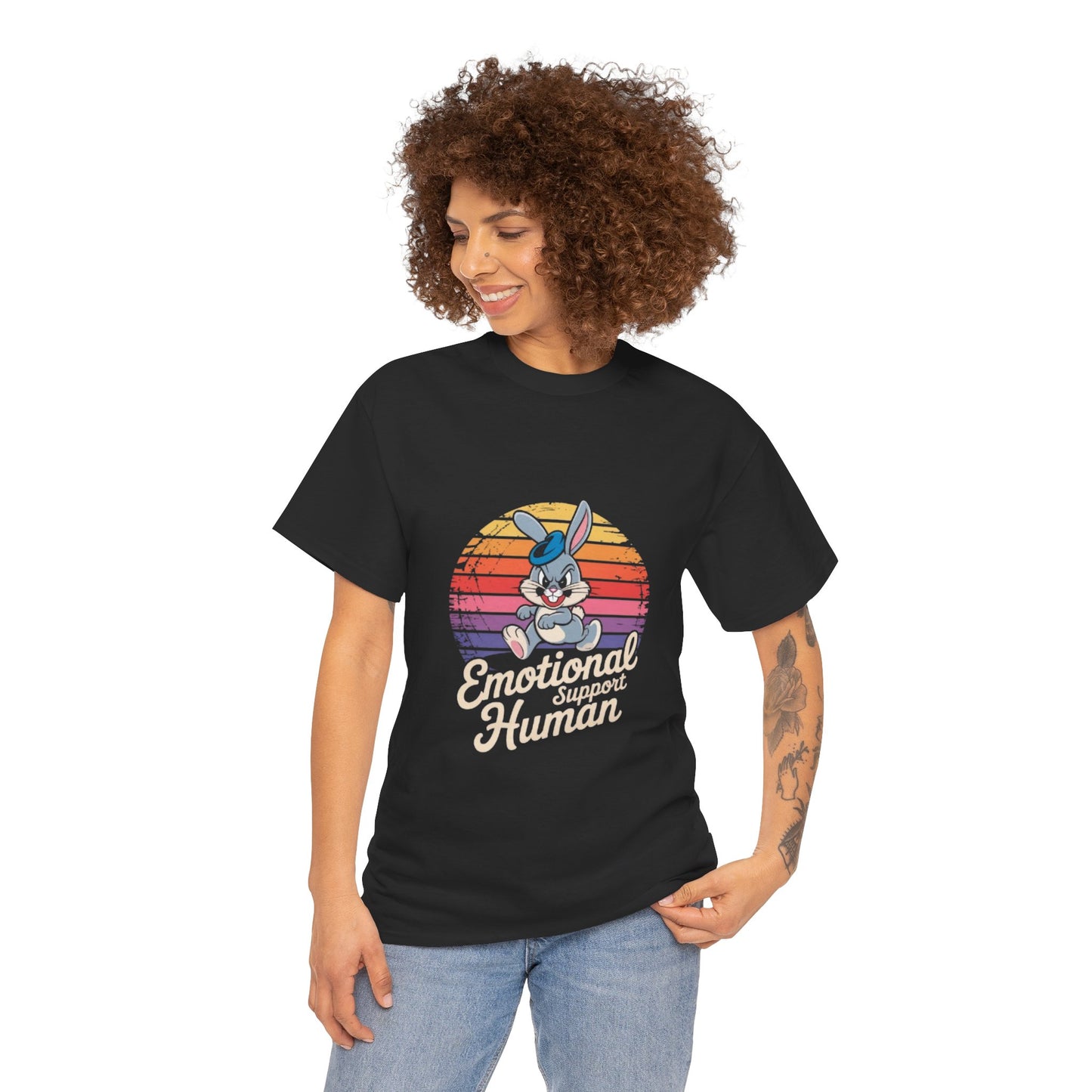Unisex Heavy Cotton T-Shirt -Emotional Support Human Tee