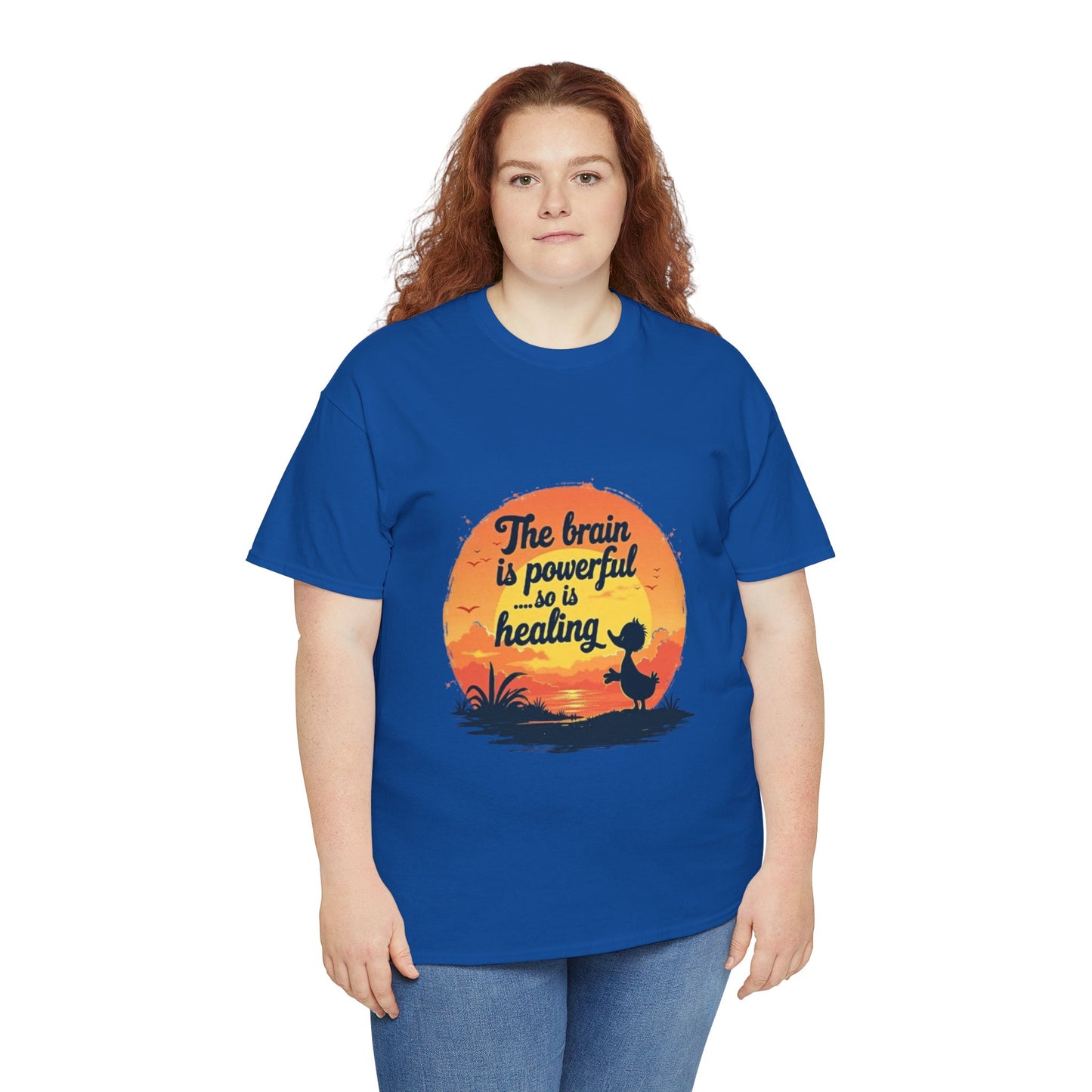 Unisex Heavy Cotton Tee - The Brain is Powerful' Inspirational T-Shirt