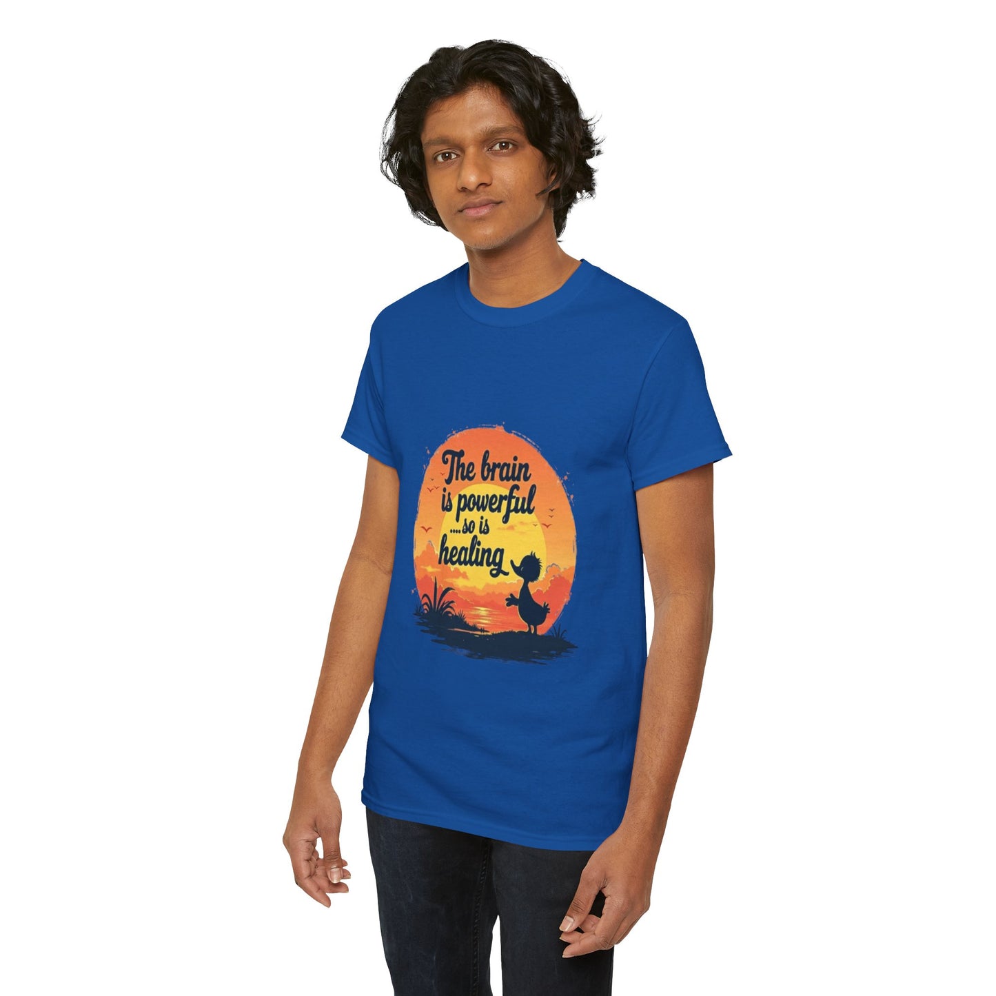 Unisex Heavy Cotton Tee - The Brain is Powerful' Inspirational T-Shirt