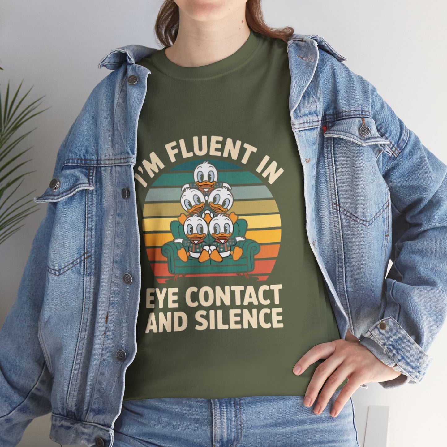 Unisex Heavy Cotton Tee -Fluent in Eye Contact