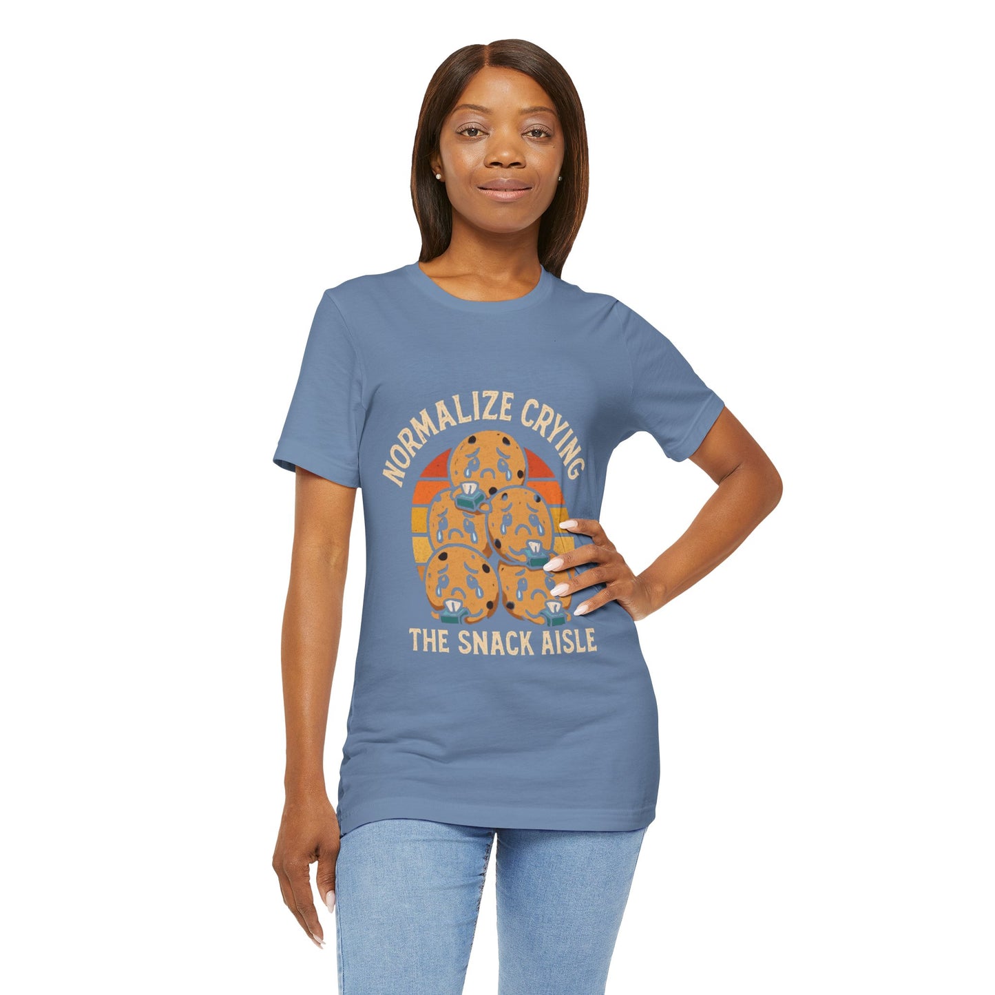Normalize Crying Unisex Tee - Fun Snack Aisle Shirt, Counselor Humour