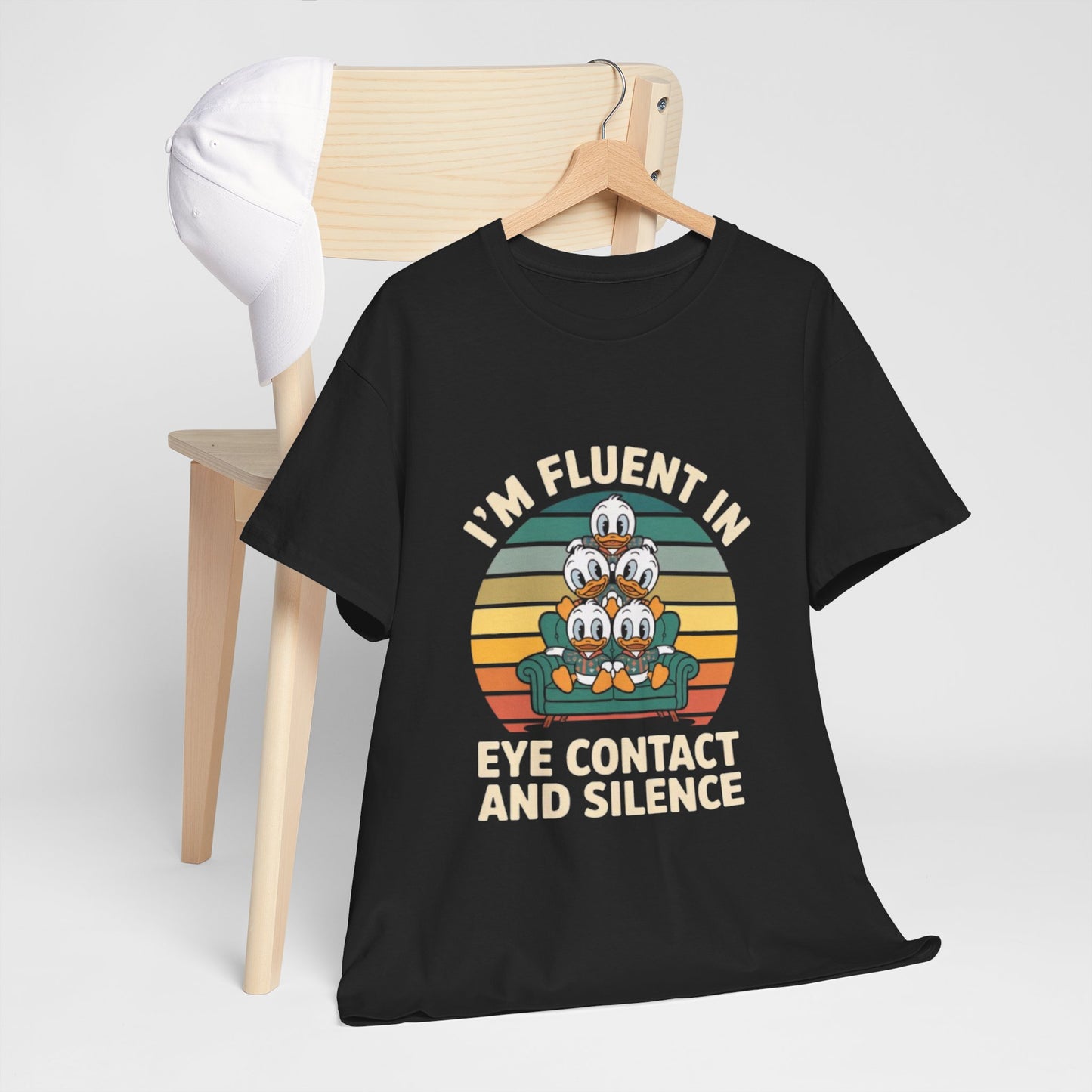 Unisex Heavy Cotton Tee -Fluent in Eye Contact