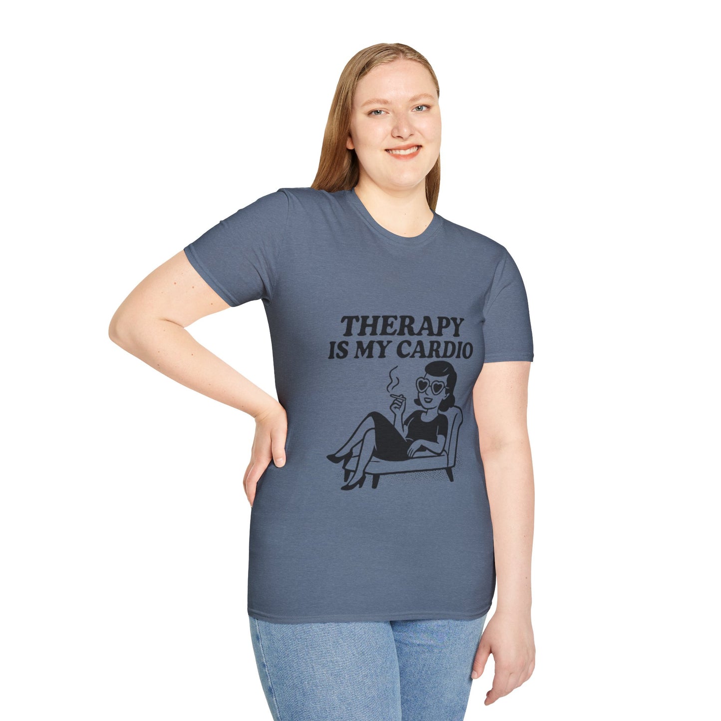 Therapy is My Cardio T-Shirt - Funny Unisex Gift for Casual Wear