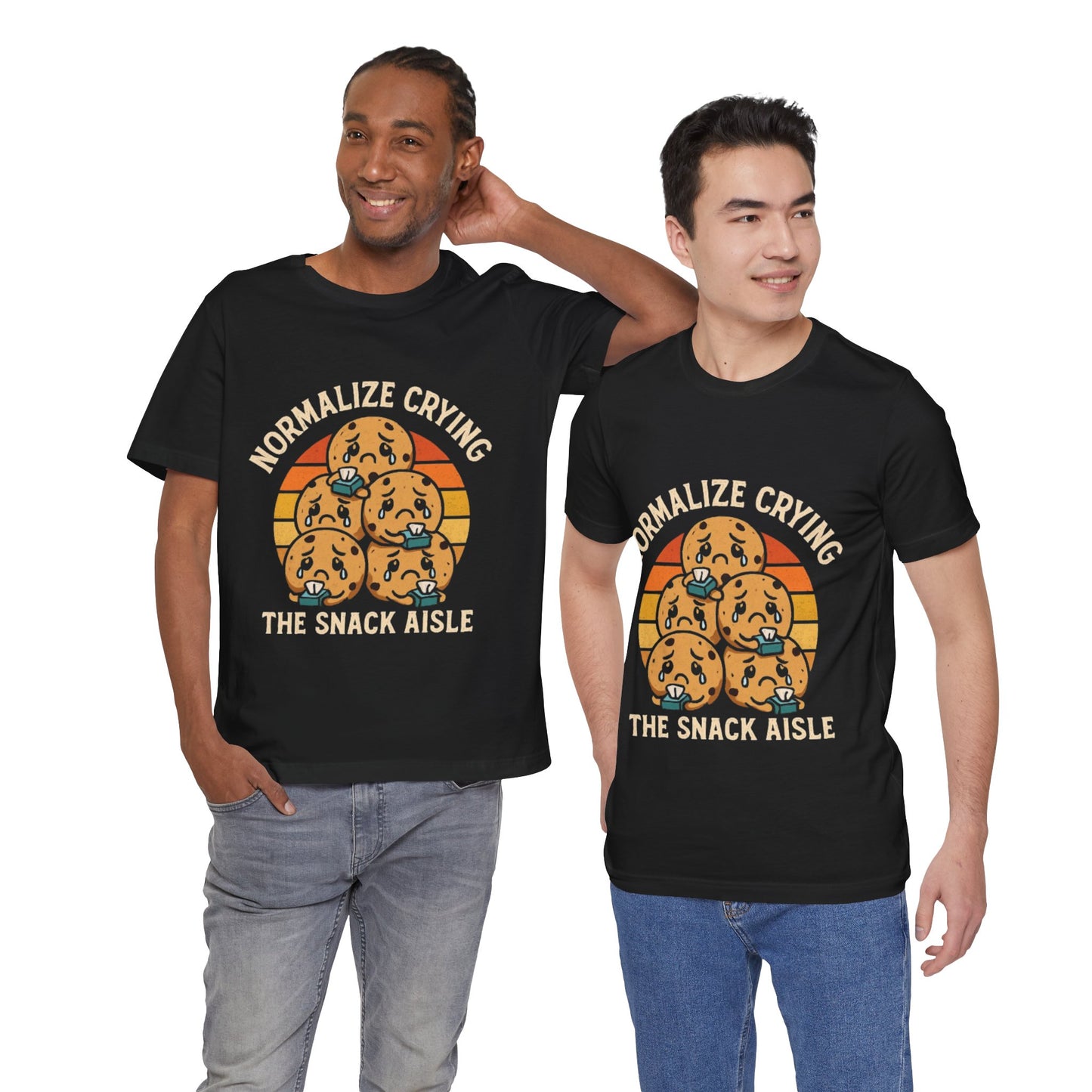 Normalize Crying Unisex Tee - Fun Snack Aisle Shirt, Counselor Humour
