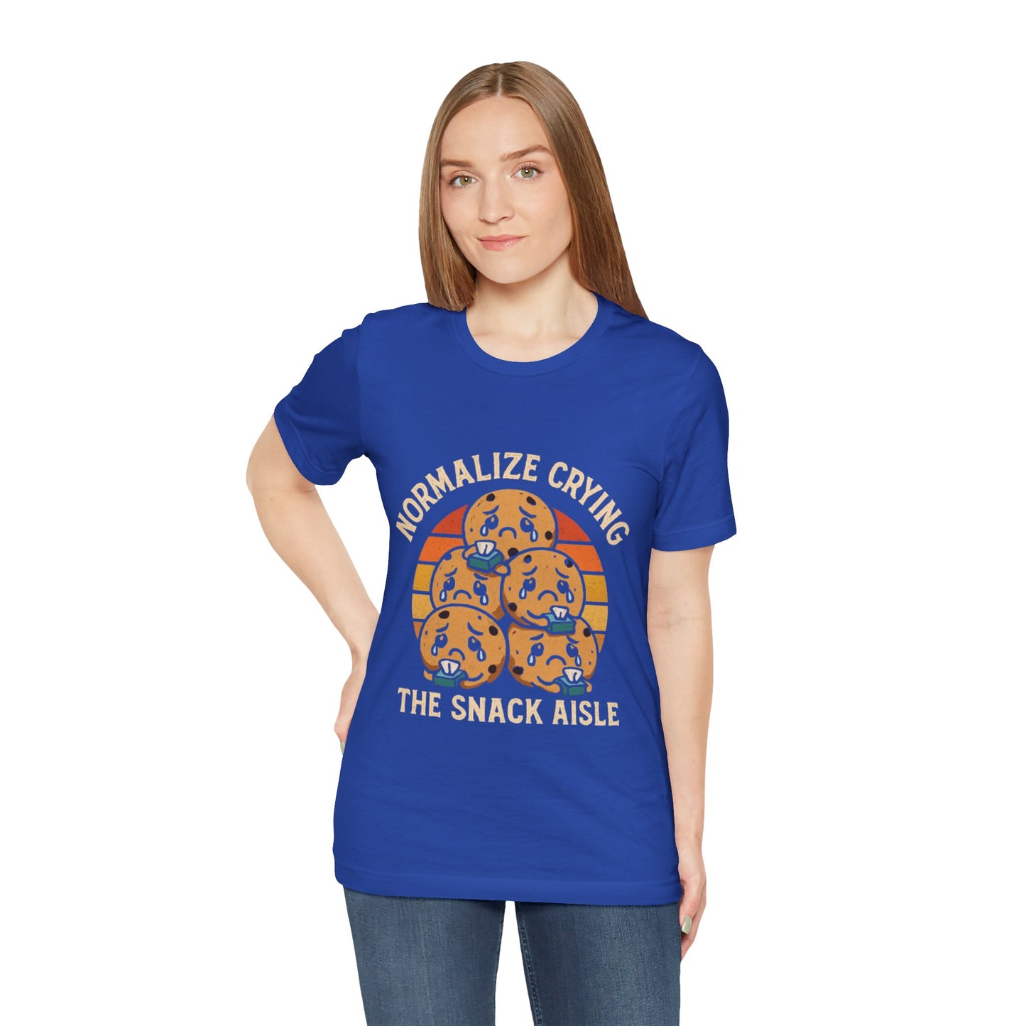 Normalize Crying Unisex Tee - Fun Snack Aisle Shirt, Counselor Humour