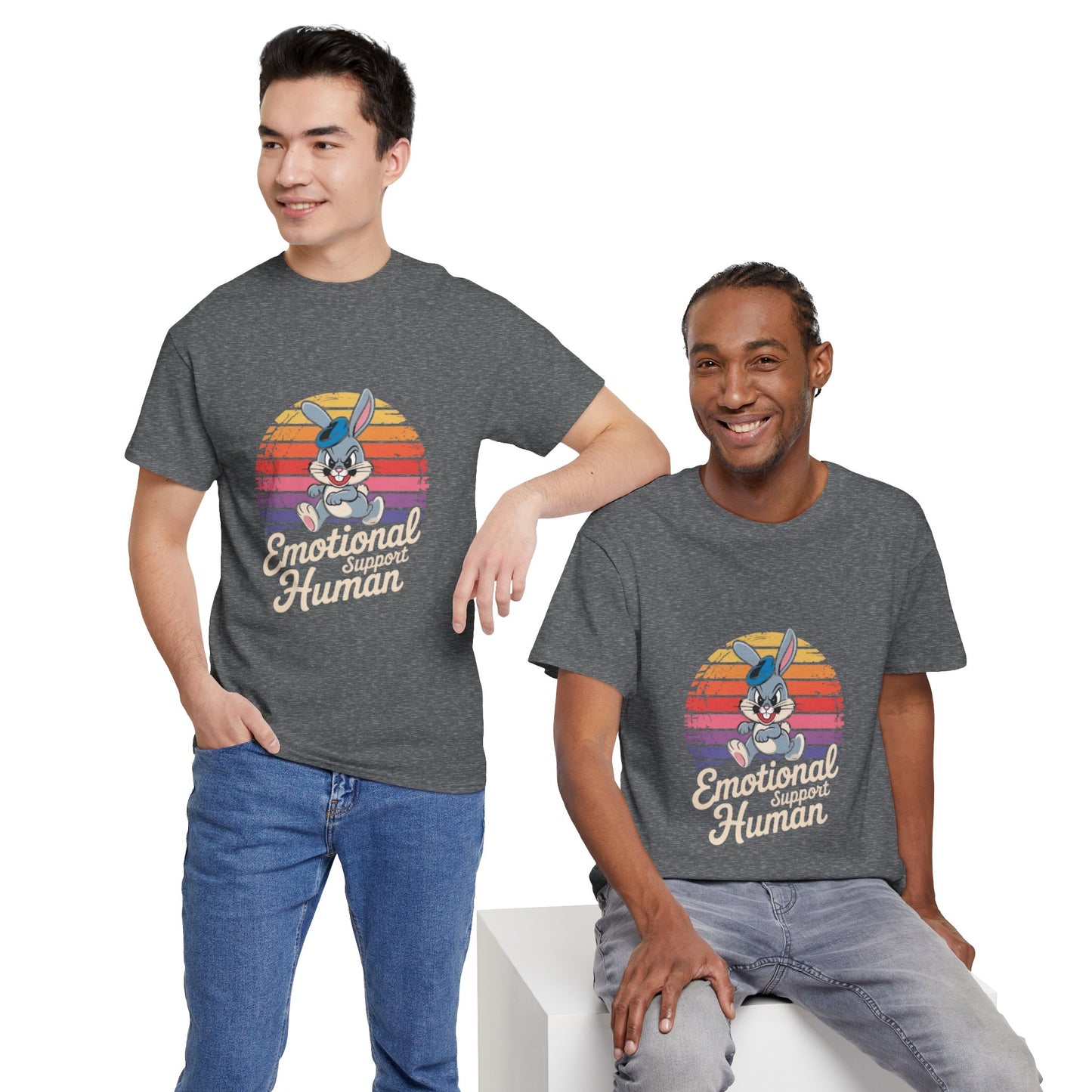 Unisex Heavy Cotton T-Shirt -Emotional Support Human Tee