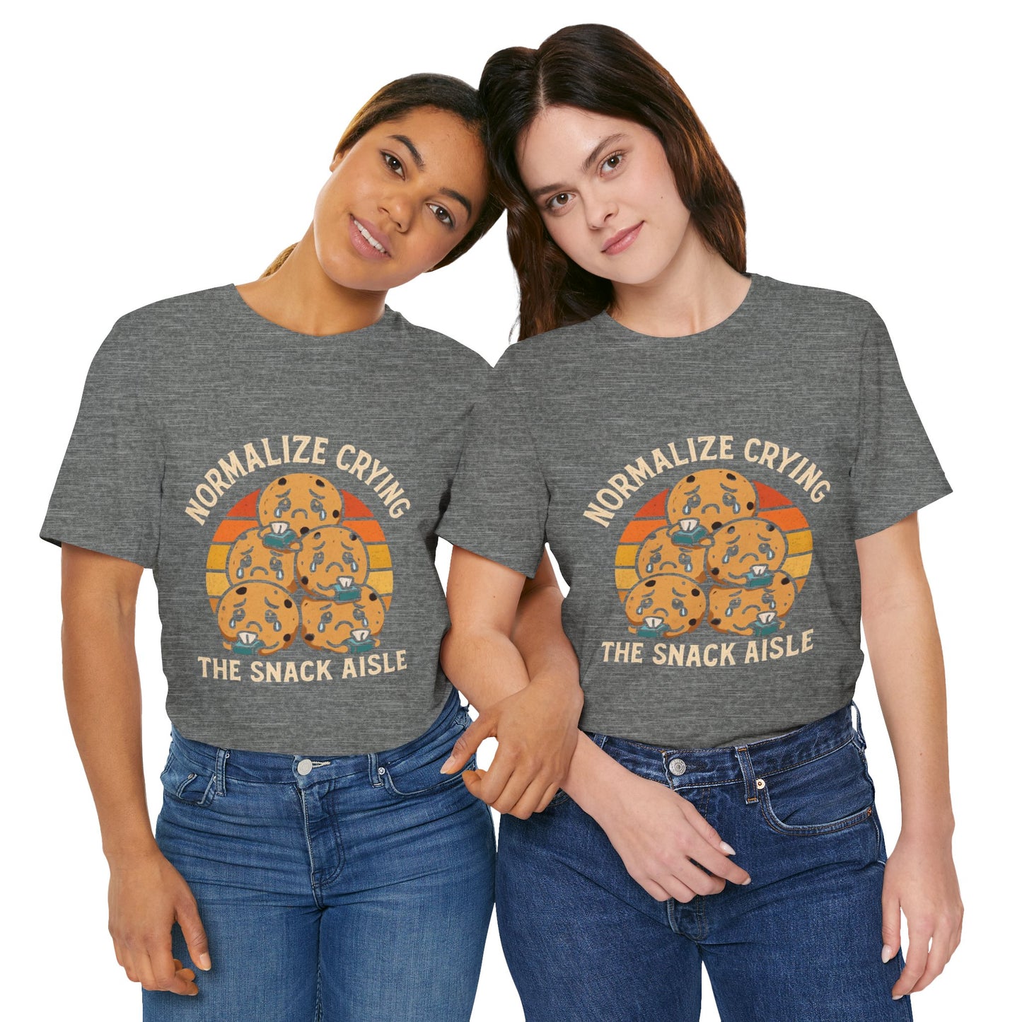 Normalize Crying Unisex Tee - Fun Snack Aisle Shirt, Counselor Humour