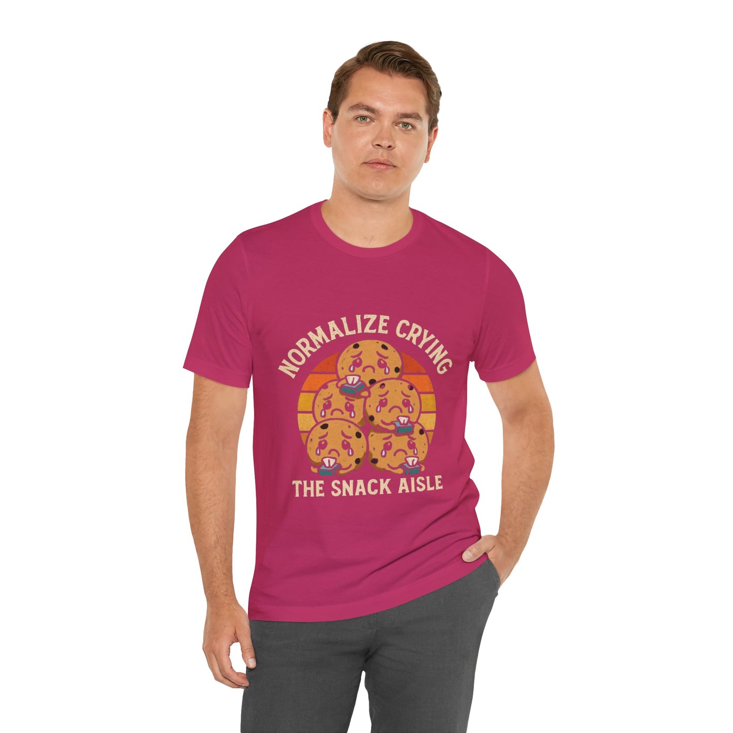 Normalize Crying Unisex Tee - Fun Snack Aisle Shirt, Counselor Humour