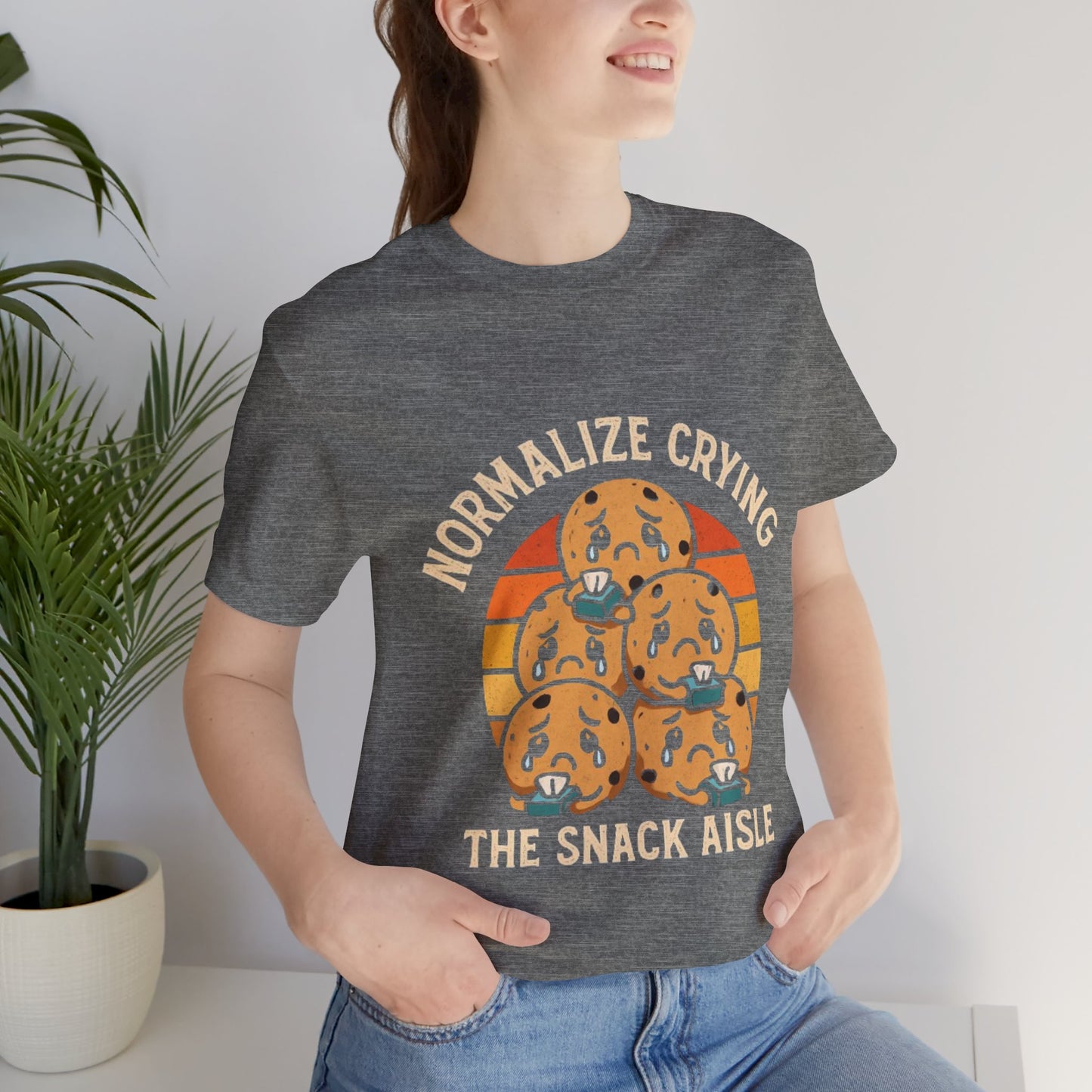Normalize Crying Unisex Tee - Fun Snack Aisle Shirt, Counselor Humour