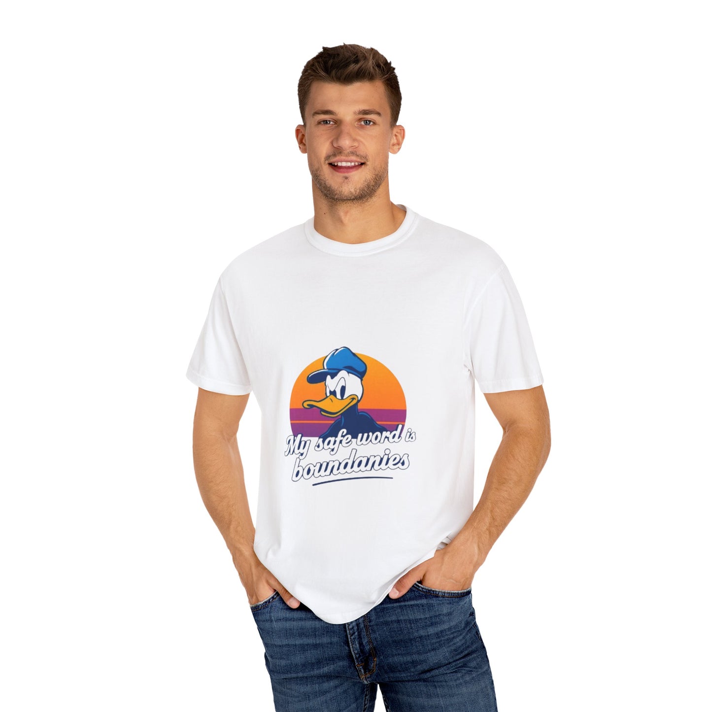 Unisex Garment-Dyed T-Shirt -My Safe Word Is Boundaries