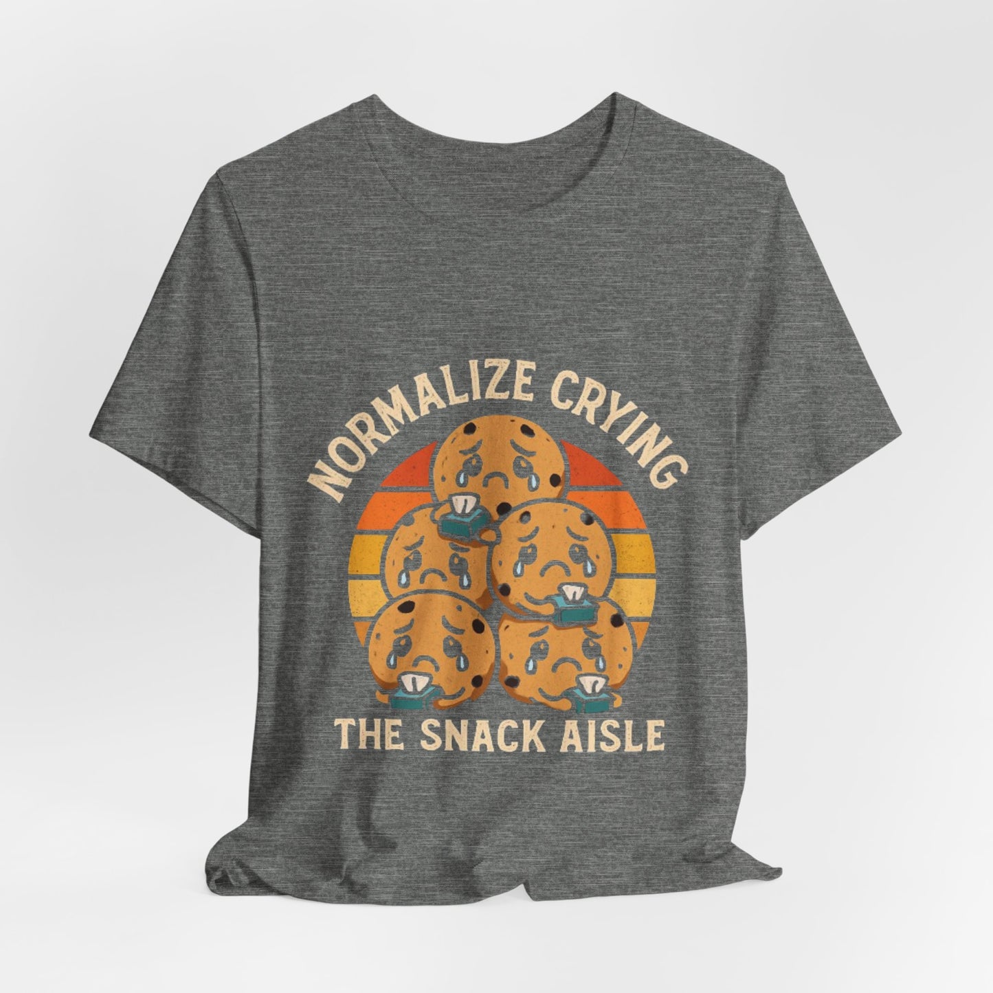 Normalize Crying Unisex Tee - Fun Snack Aisle Shirt, Counselor Humour