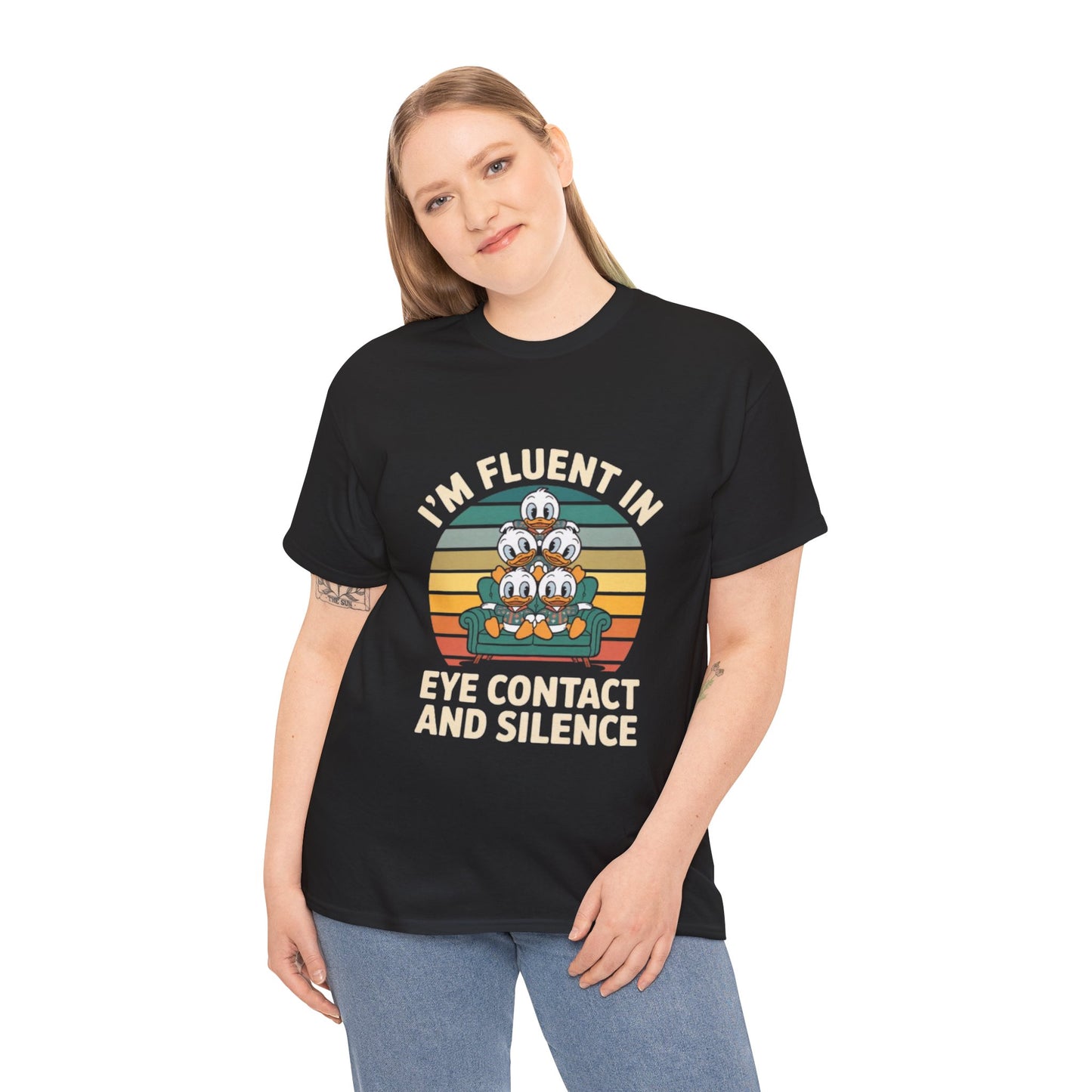 Unisex Heavy Cotton Tee -Fluent in Eye Contact
