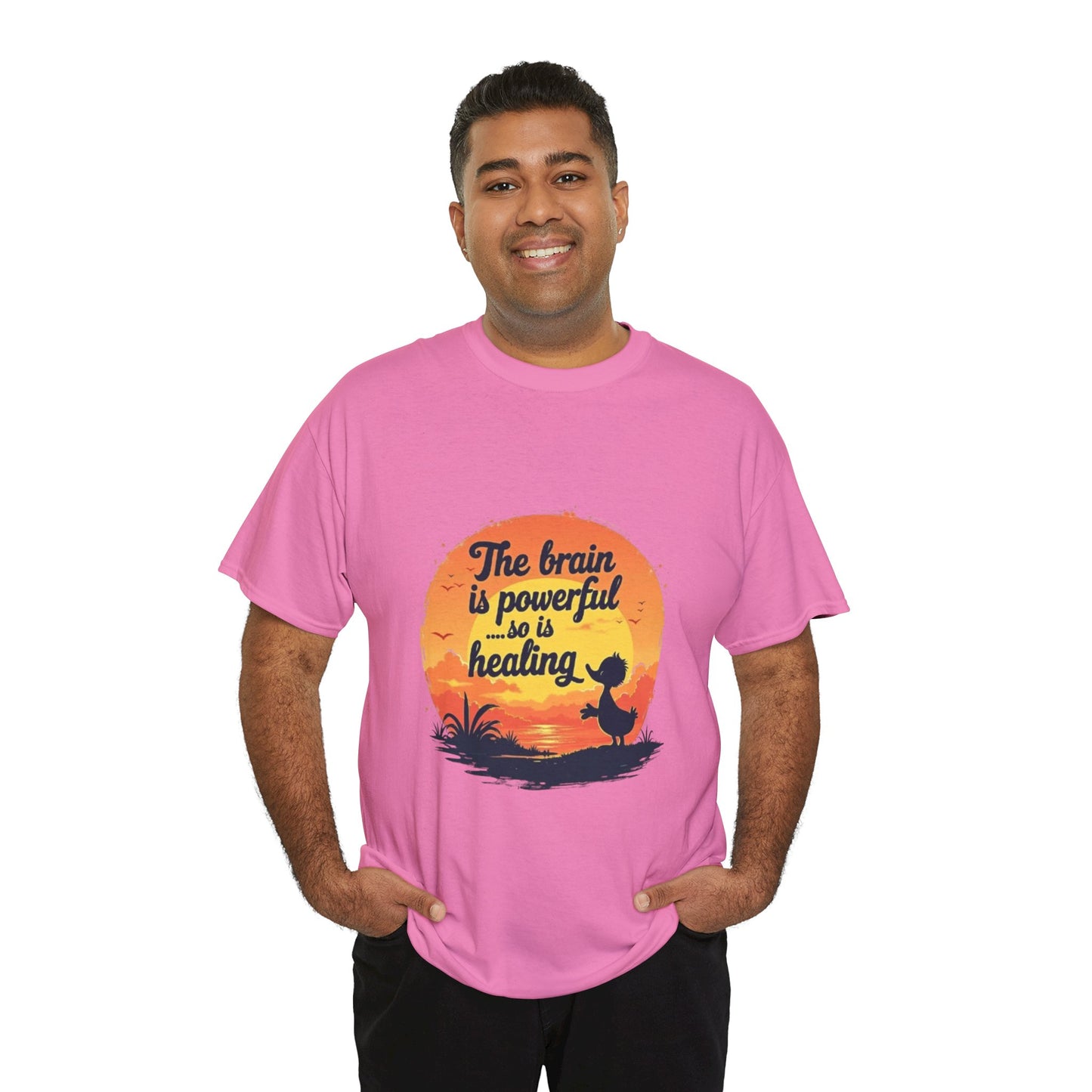Unisex Heavy Cotton Tee - The Brain is Powerful' Inspirational T-Shirt