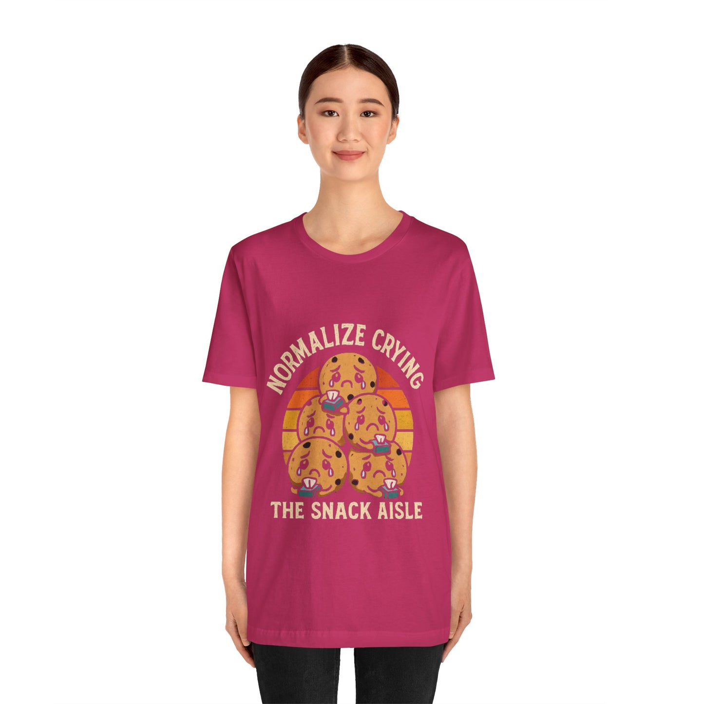 Normalize Crying Unisex Tee - Fun Snack Aisle Shirt, Counselor Humour