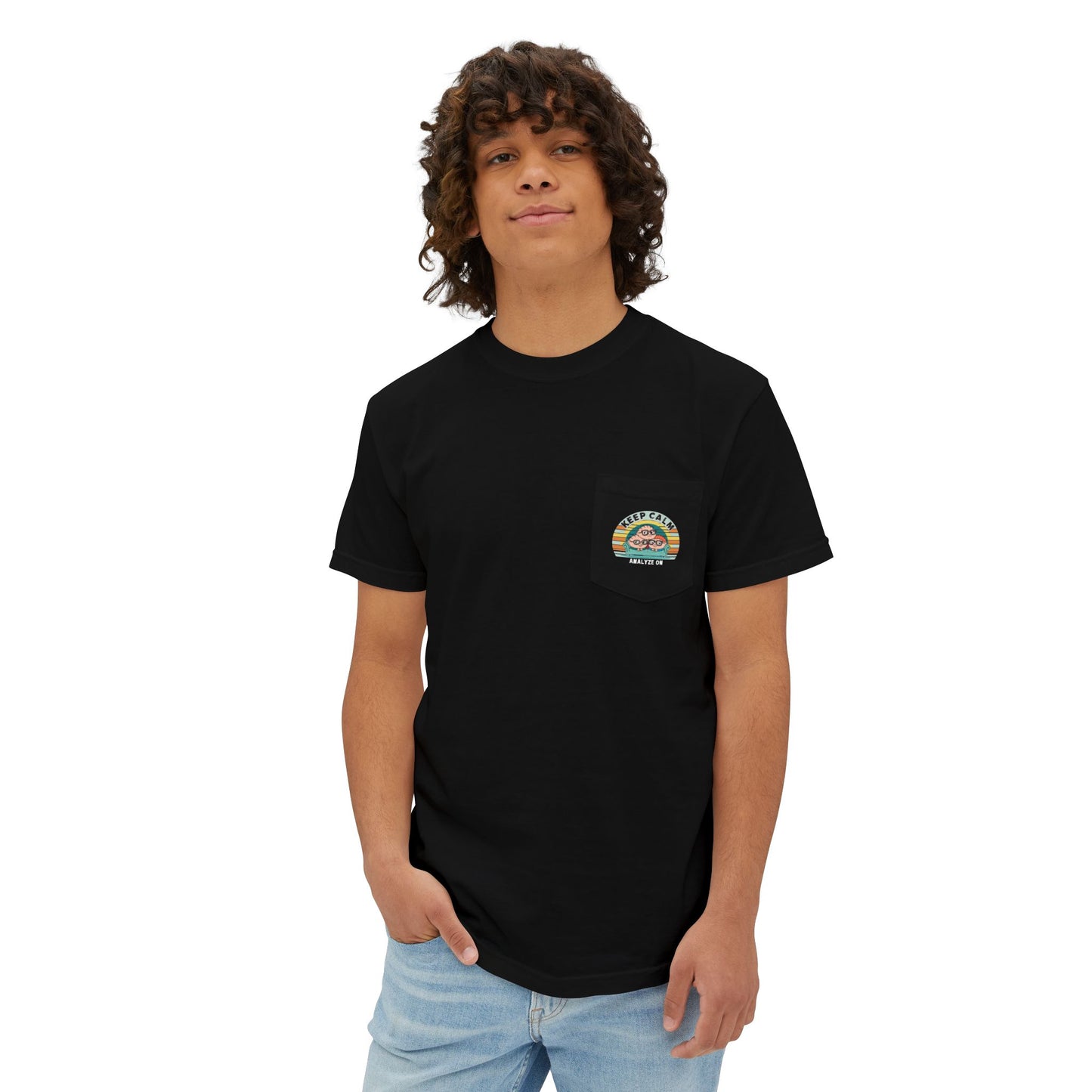 Pocket T-Shirt - Keep Calm Analyze On