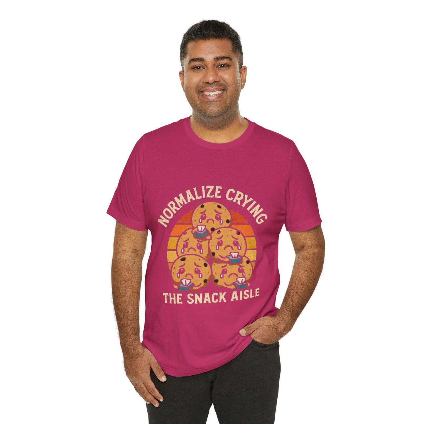 Normalize Crying Unisex Tee - Fun Snack Aisle Shirt, Counselor Humour