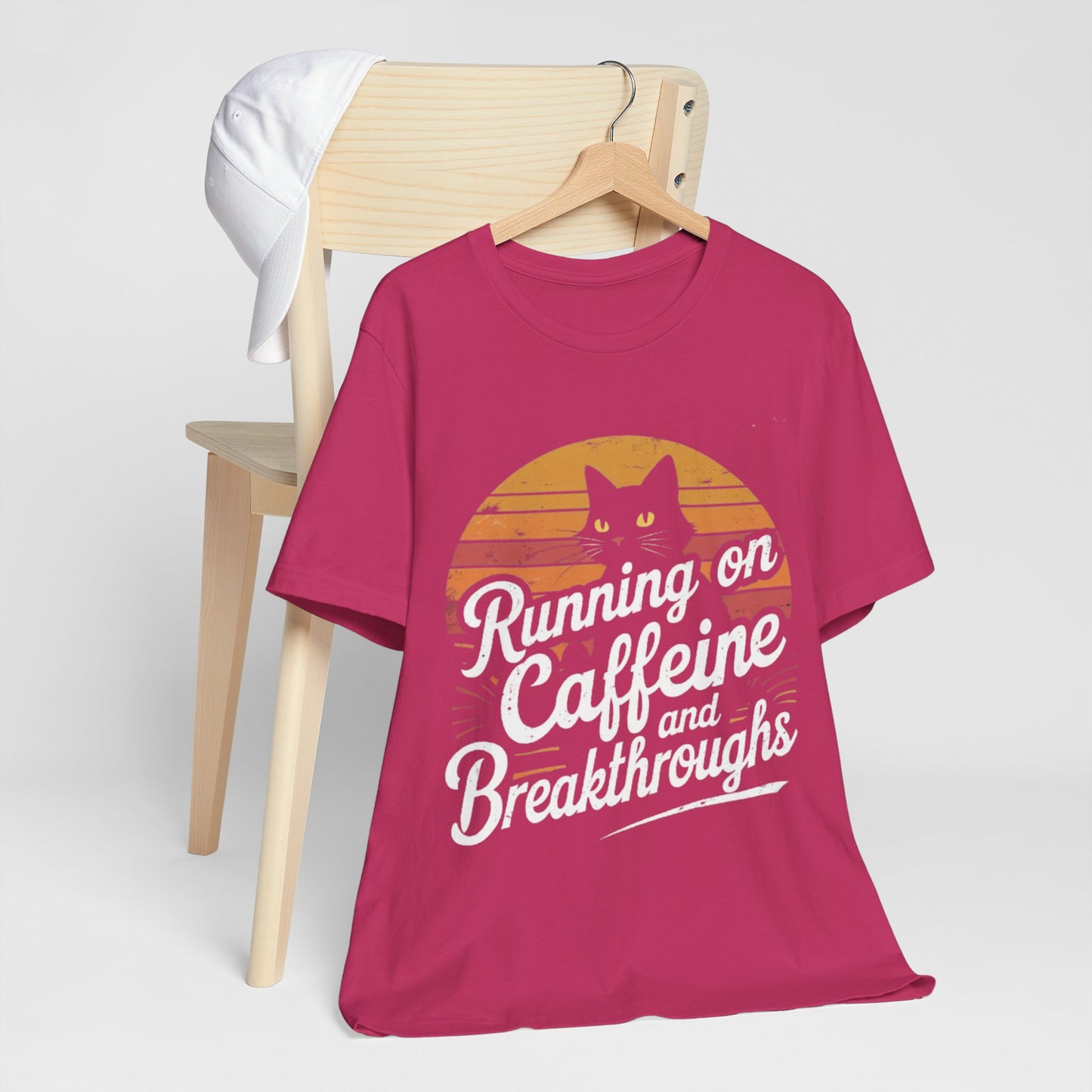 Unisex Tee -Running on Caffeine and Breakthroughs