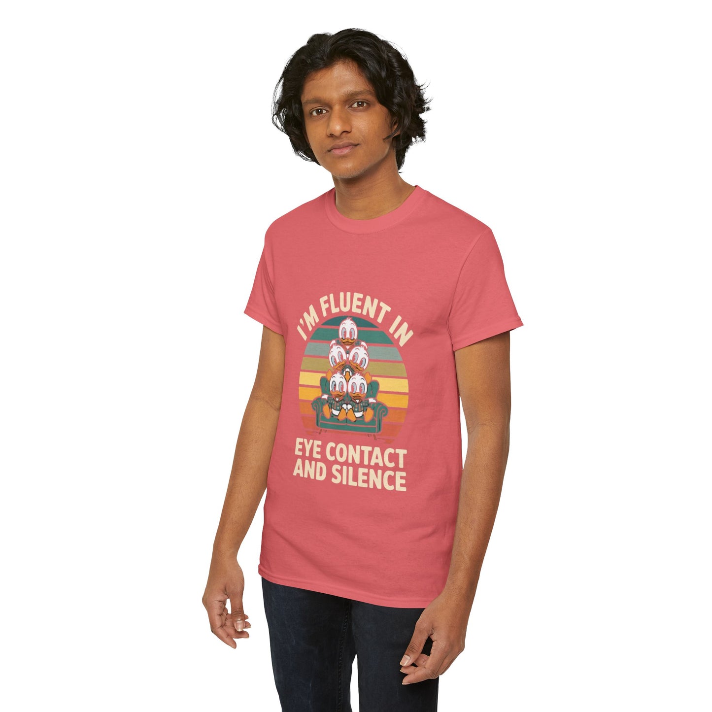 Unisex Heavy Cotton Tee -Fluent in Eye Contact