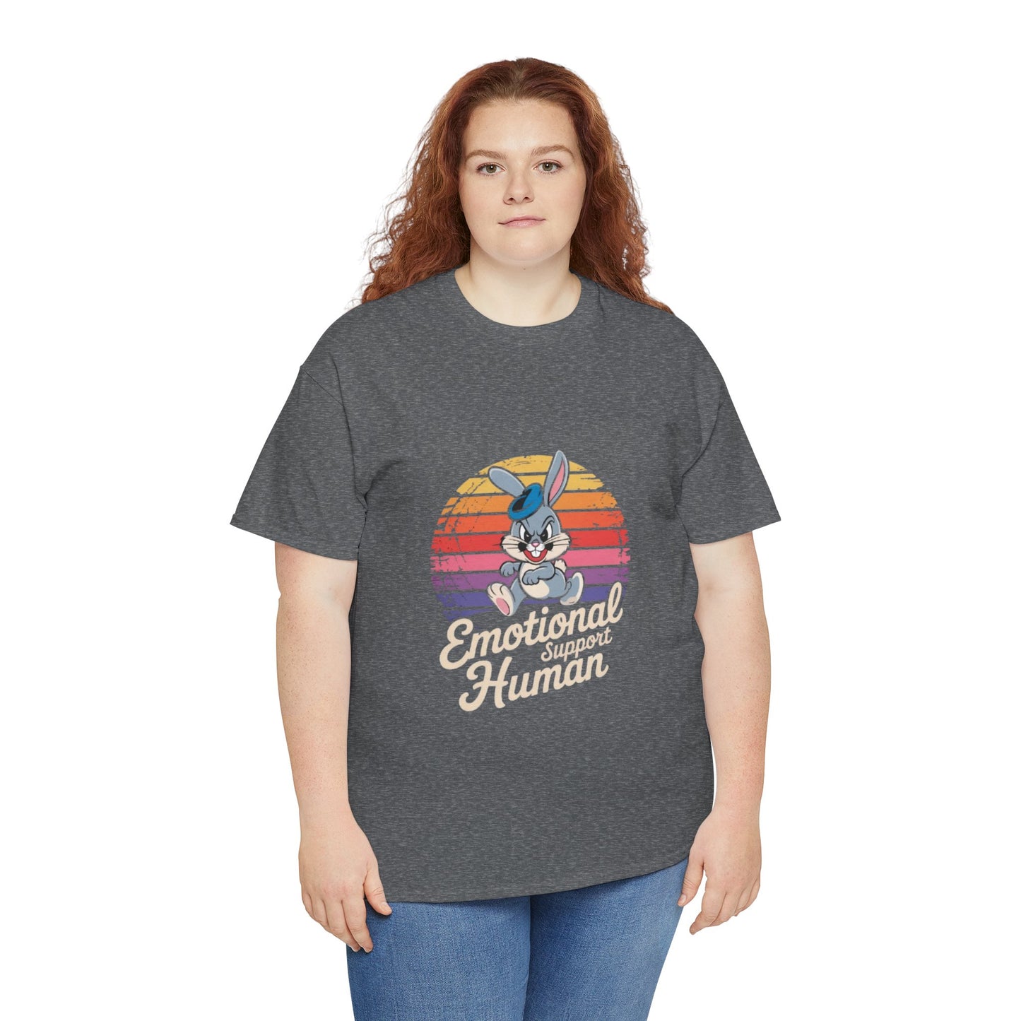Unisex Heavy Cotton T-Shirt -Emotional Support Human Tee