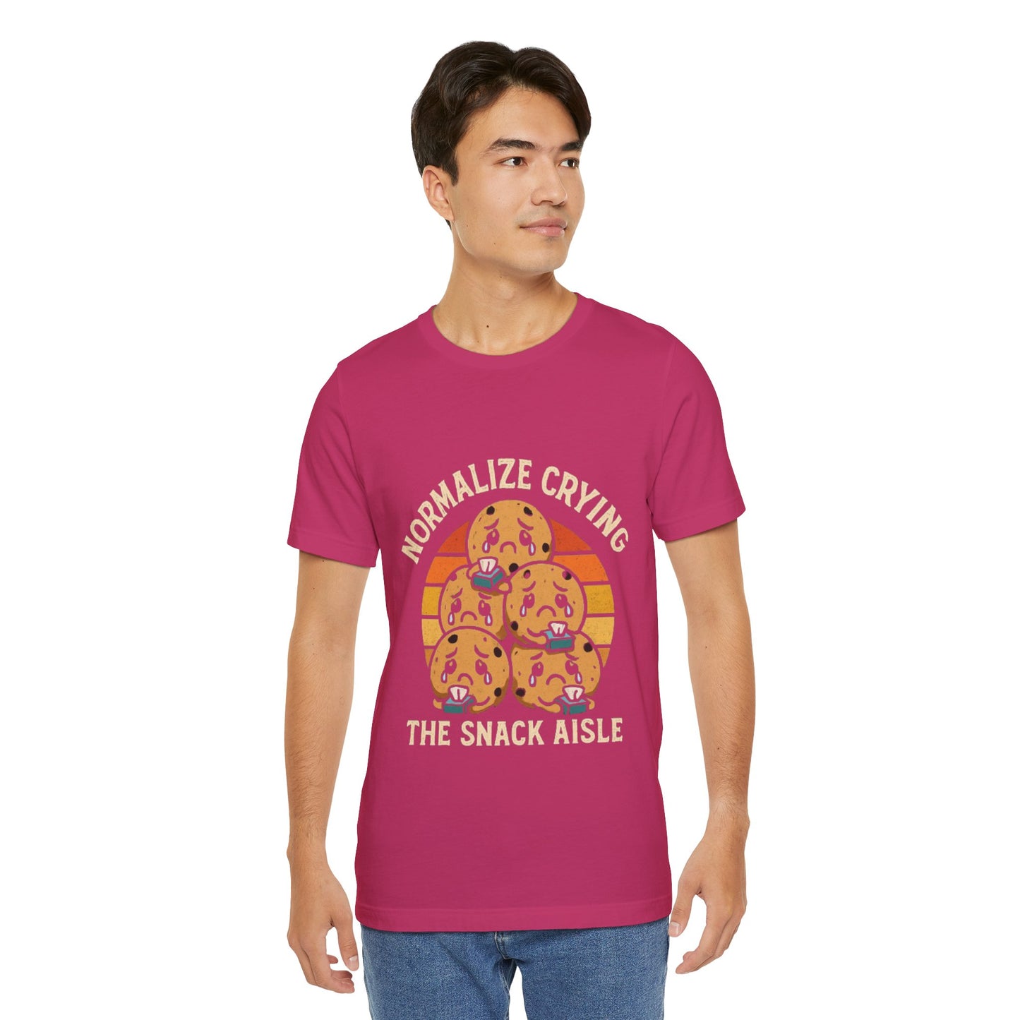 Normalize Crying Unisex Tee - Fun Snack Aisle Shirt, Counselor Humour