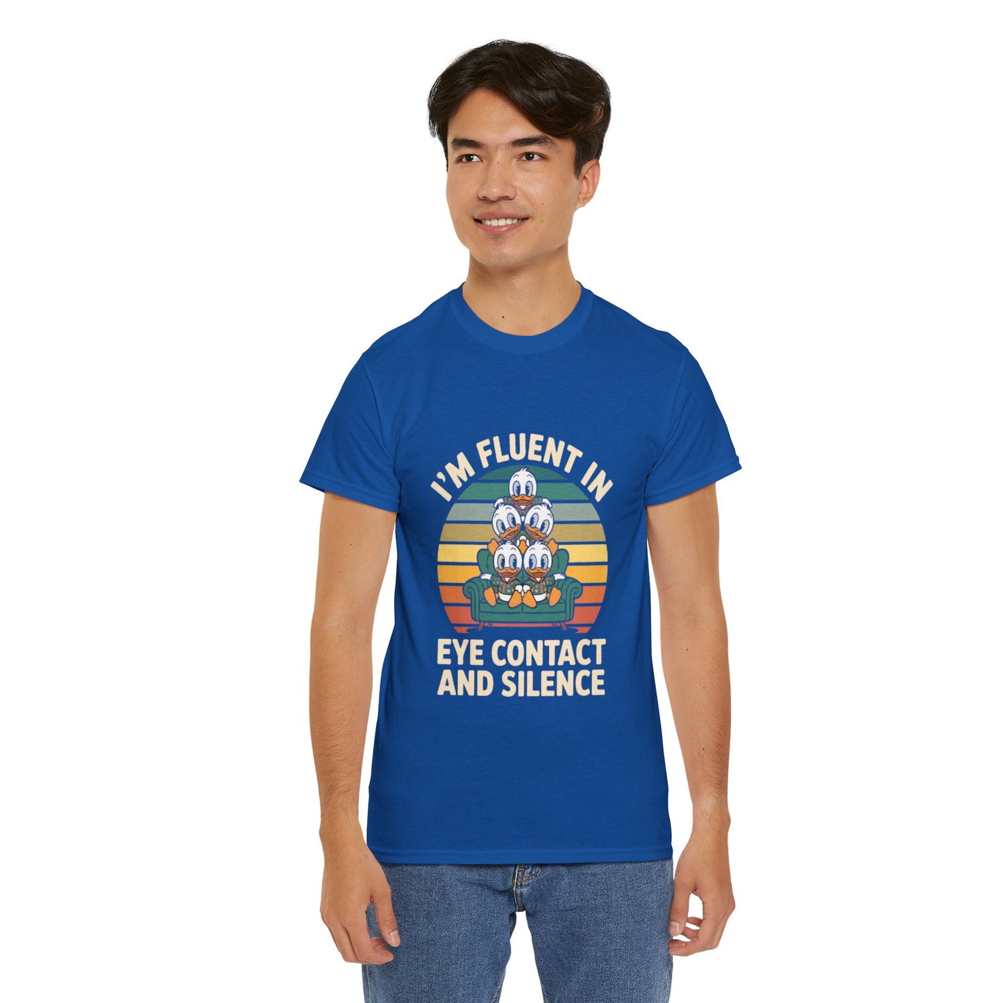 Unisex Heavy Cotton Tee -Fluent in Eye Contact