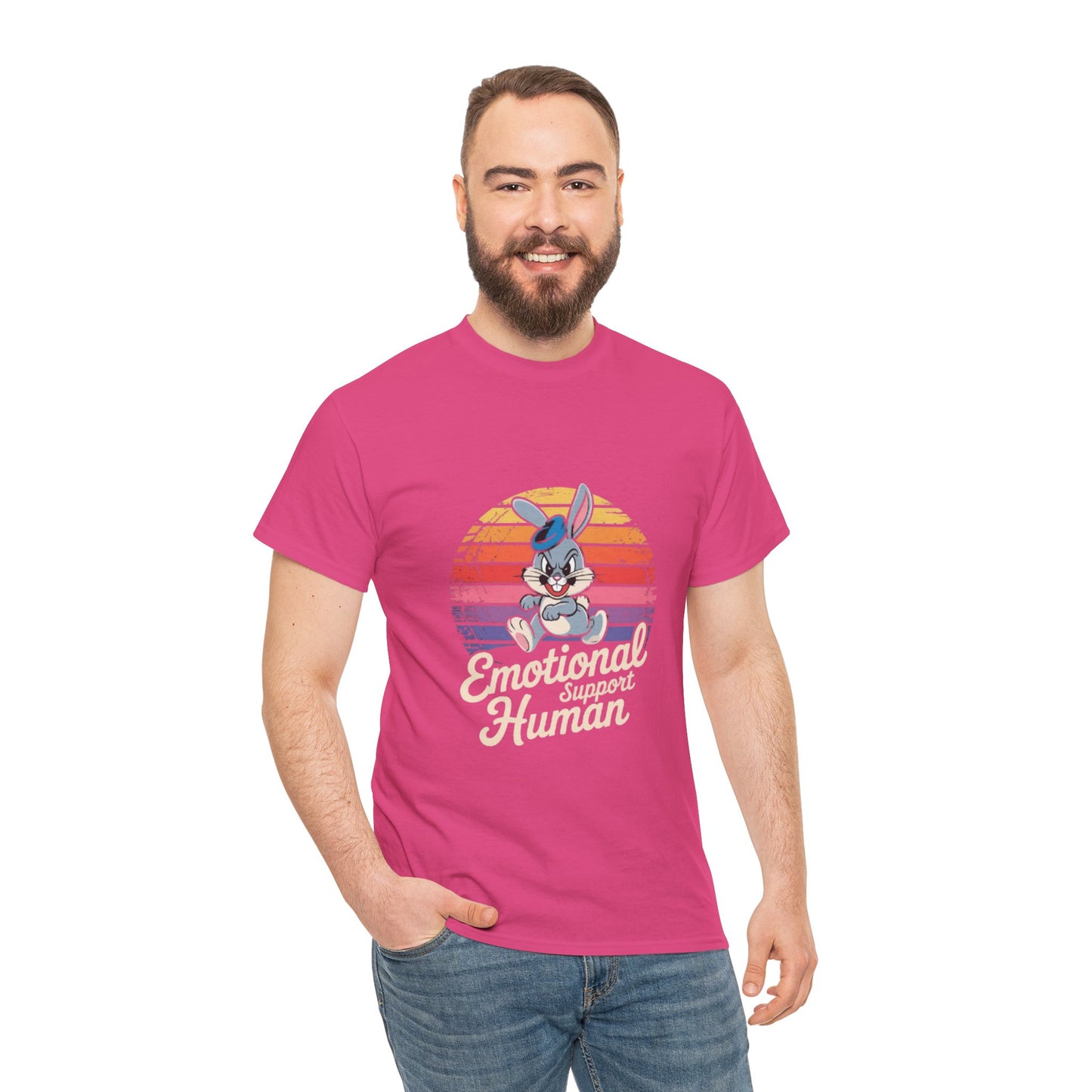 Unisex Heavy Cotton T-Shirt -Emotional Support Human Tee