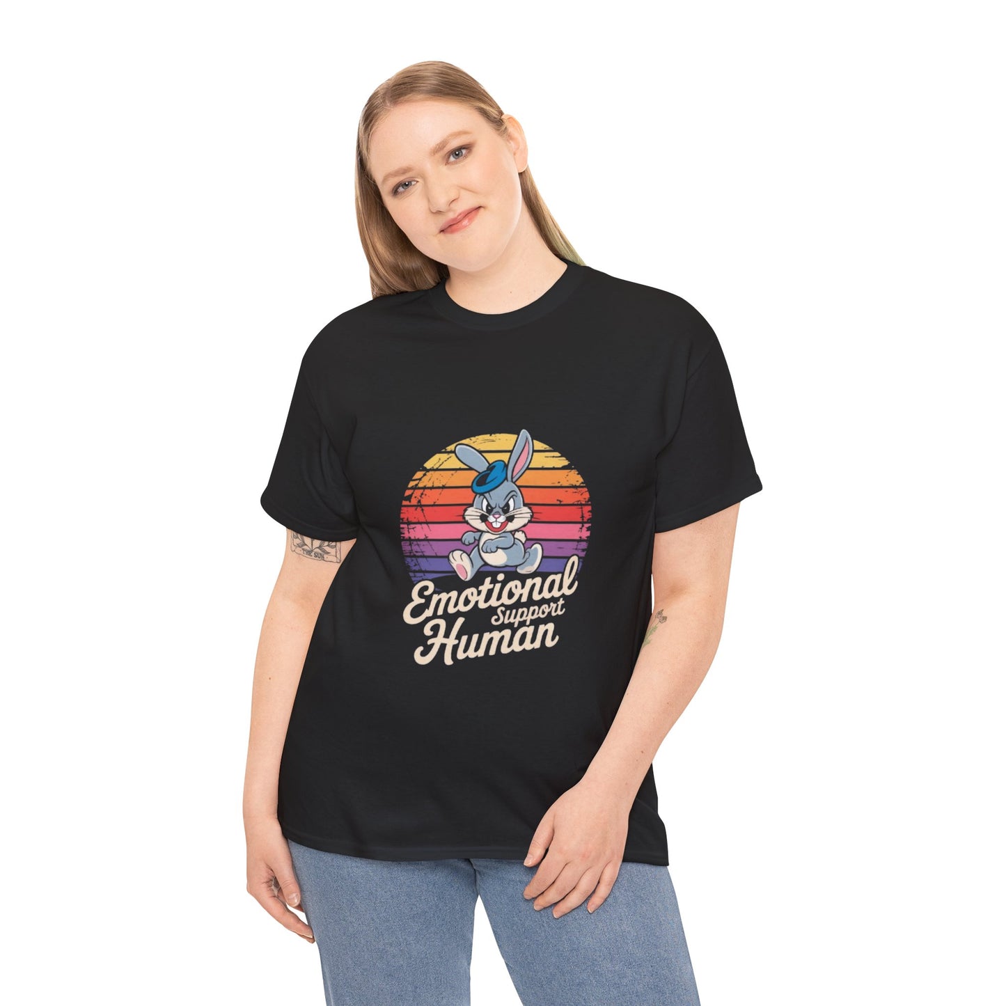 Unisex Heavy Cotton T-Shirt -Emotional Support Human Tee