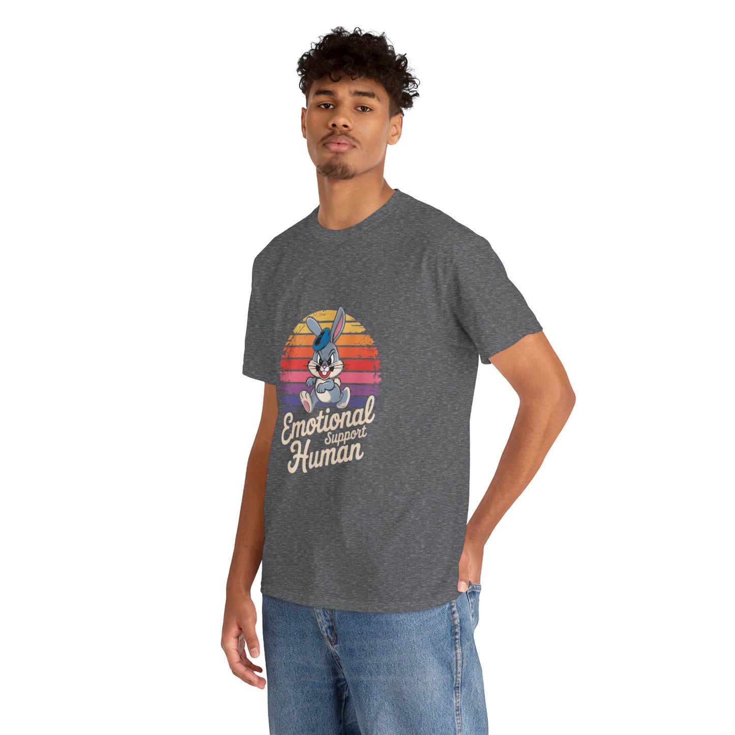 Unisex Heavy Cotton T-Shirt -Emotional Support Human Tee