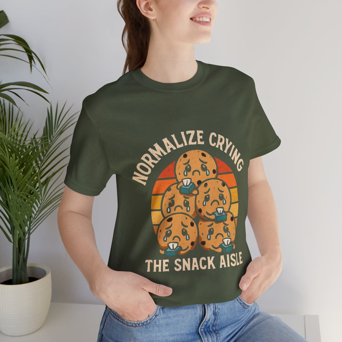 Normalize Crying Unisex Tee - Fun Snack Aisle Shirt, Counselor Humour