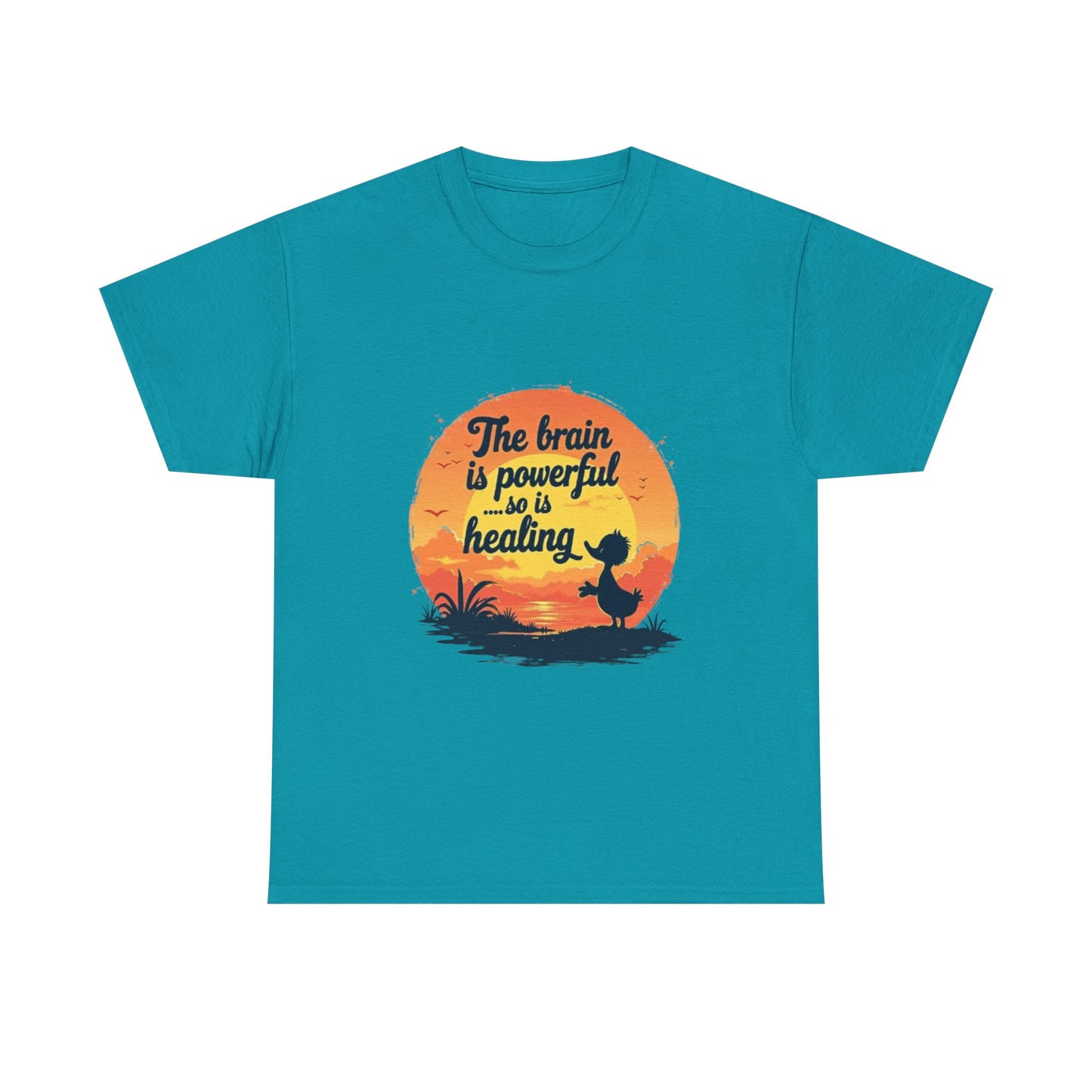 Unisex Heavy Cotton Tee - The Brain is Powerful' Inspirational T-Shirt