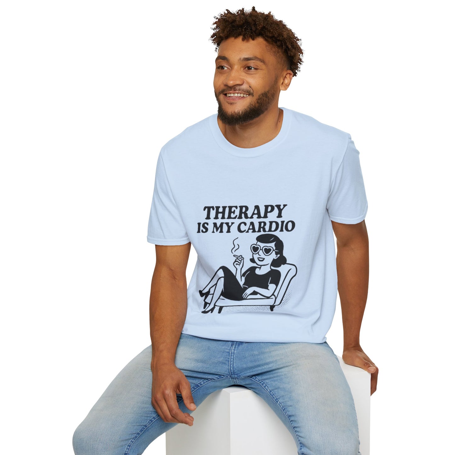Therapy is My Cardio T-Shirt - Funny Unisex Gift for Casual Wear