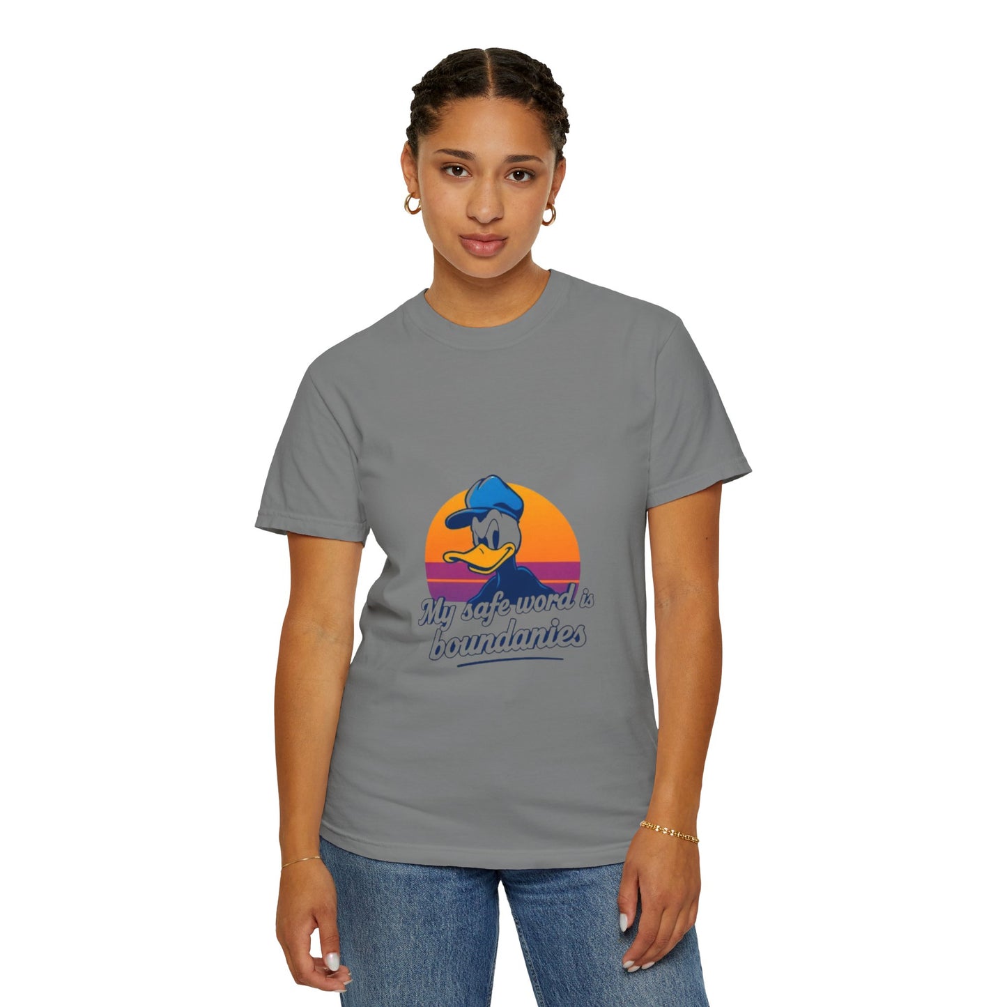 Unisex Garment-Dyed T-Shirt -My Safe Word Is Boundaries