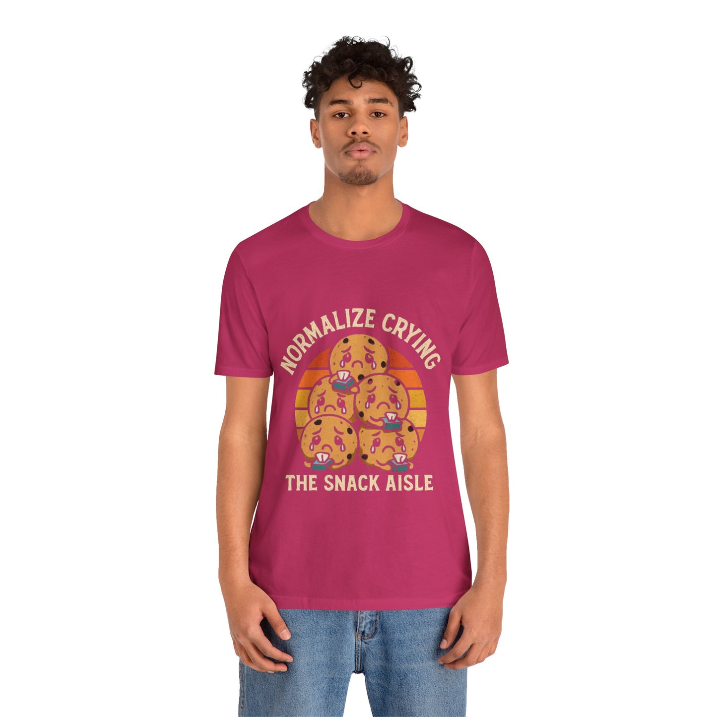 Normalize Crying Unisex Tee - Fun Snack Aisle Shirt, Counselor Humour