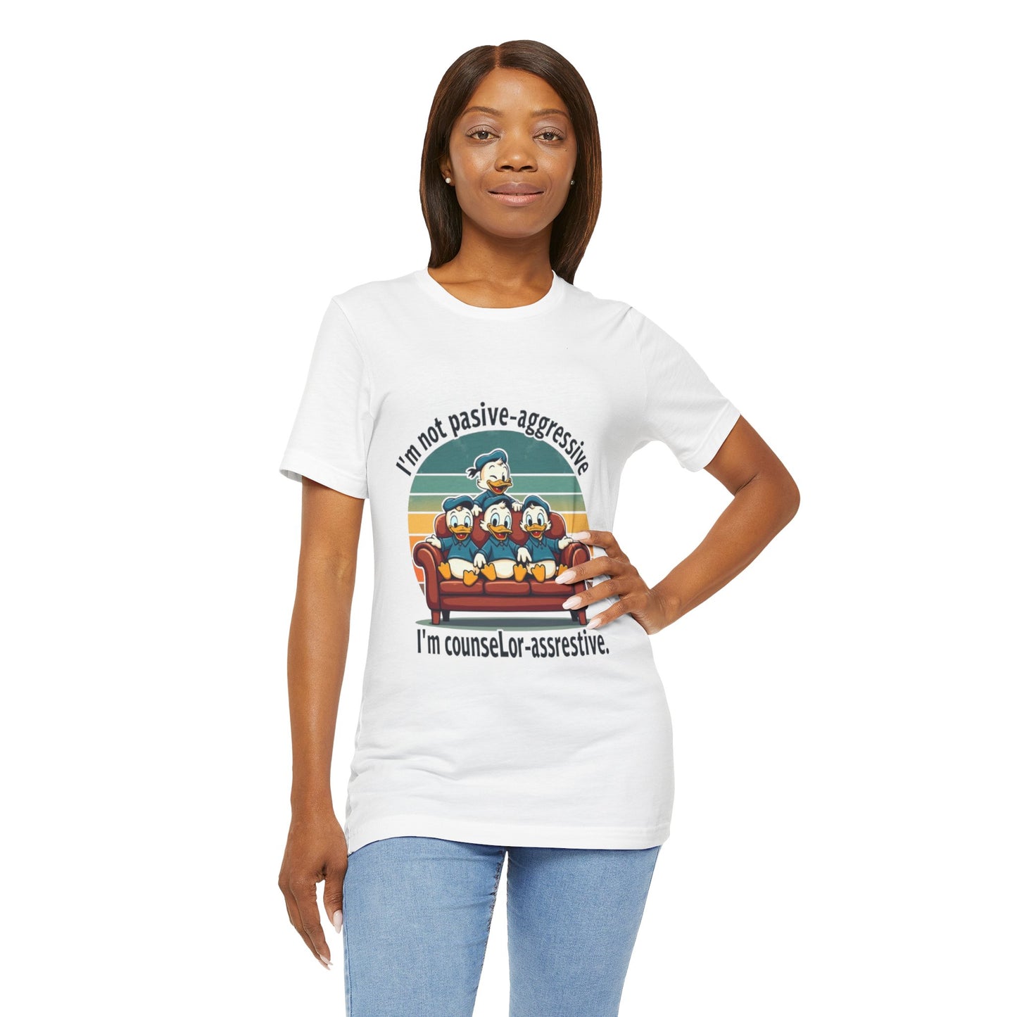 Unisex Jersey Short Sleeve T-Shirt -Funny Counsel-Assertive Tee