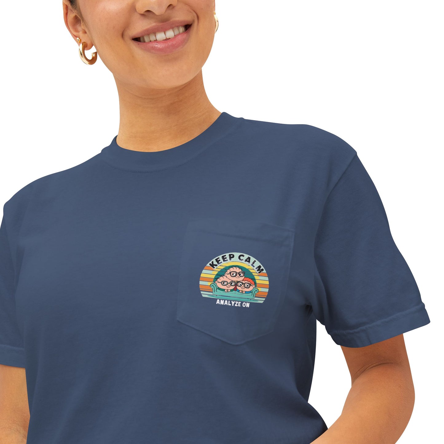 Pocket T-Shirt - Keep Calm Analyze On