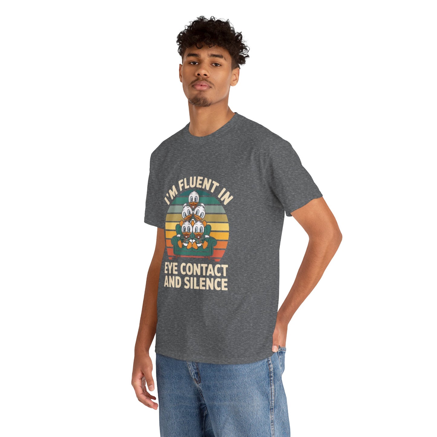 Unisex Heavy Cotton Tee -Fluent in Eye Contact