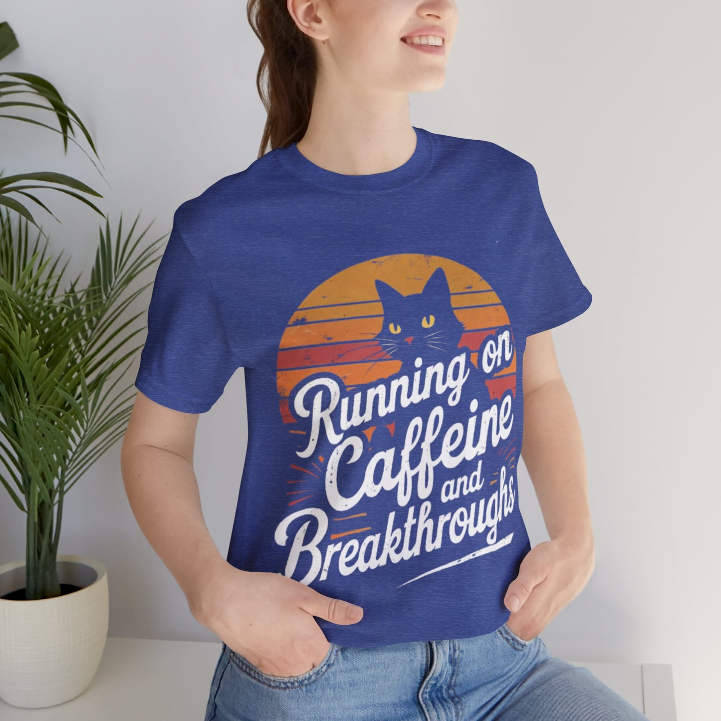 Unisex Tee -Running on Caffeine and Breakthroughs