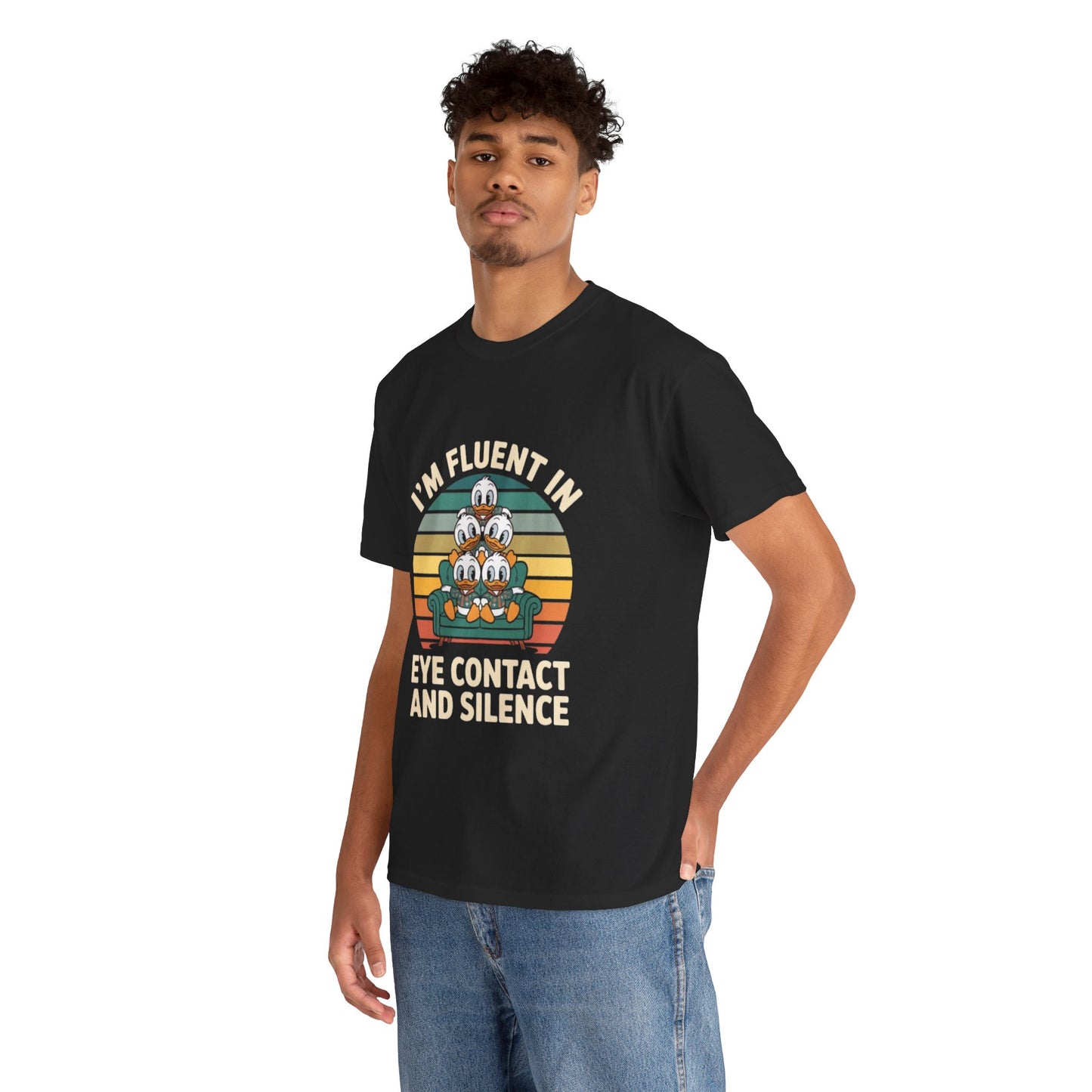 Unisex Heavy Cotton Tee -Fluent in Eye Contact