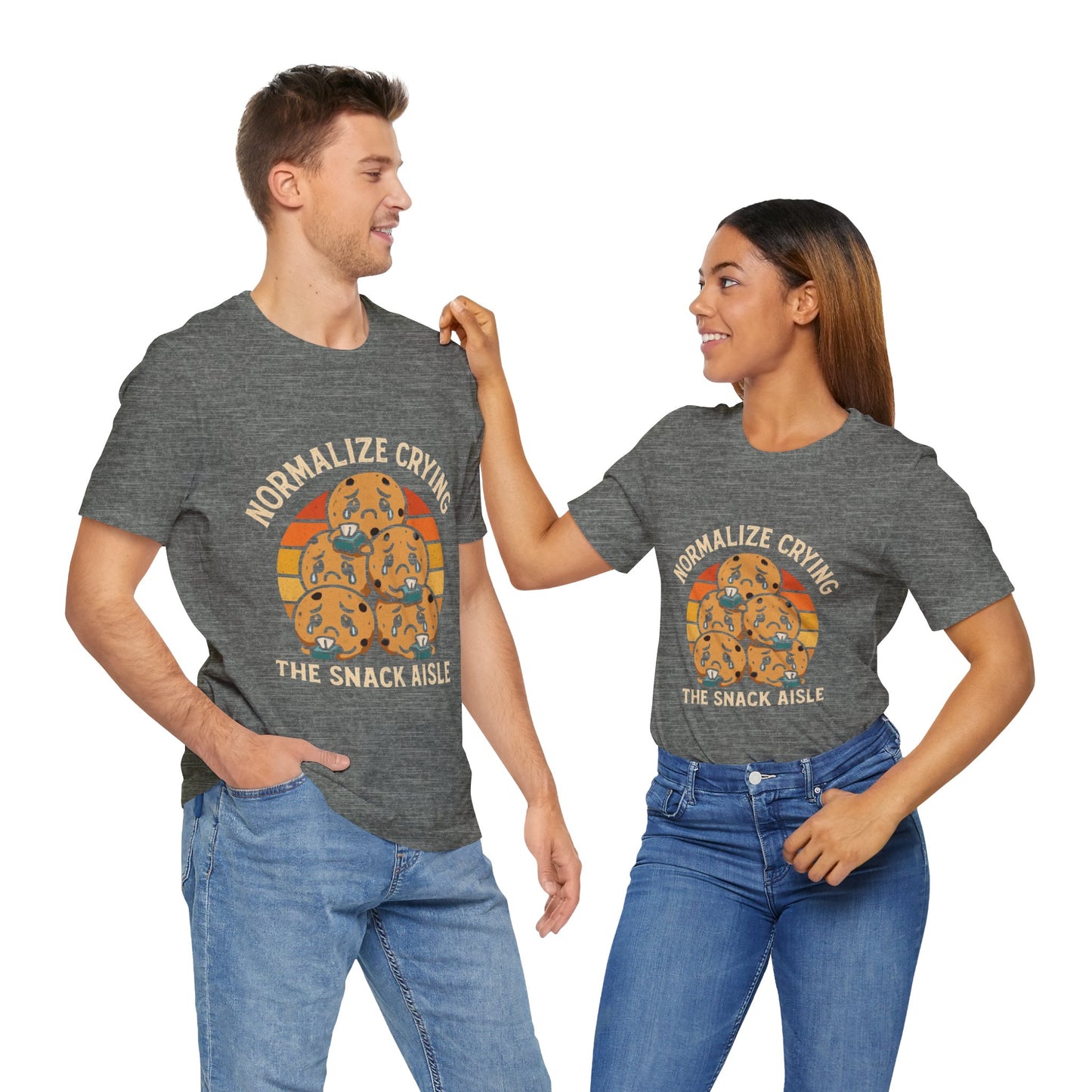 Normalize Crying Unisex Tee - Fun Snack Aisle Shirt, Counselor Humour