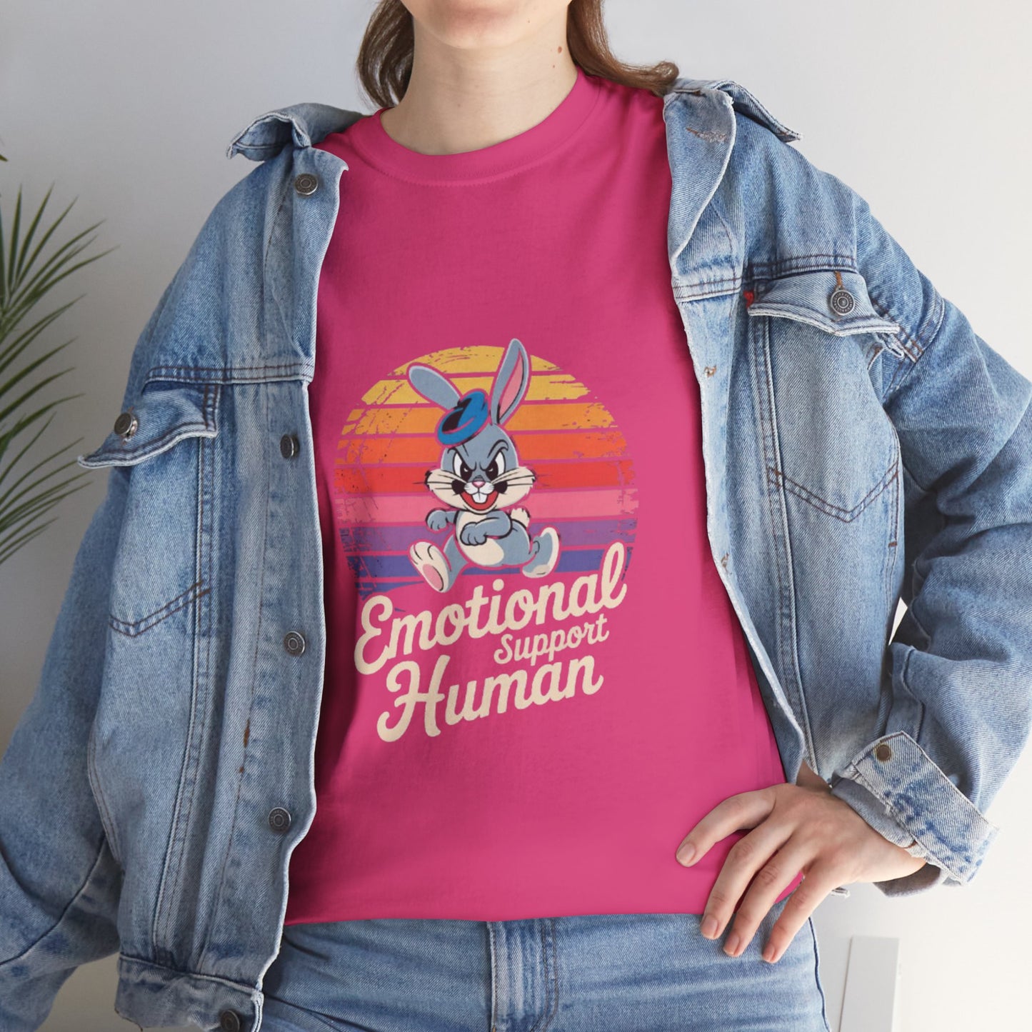 Unisex Heavy Cotton T-Shirt -Emotional Support Human Tee