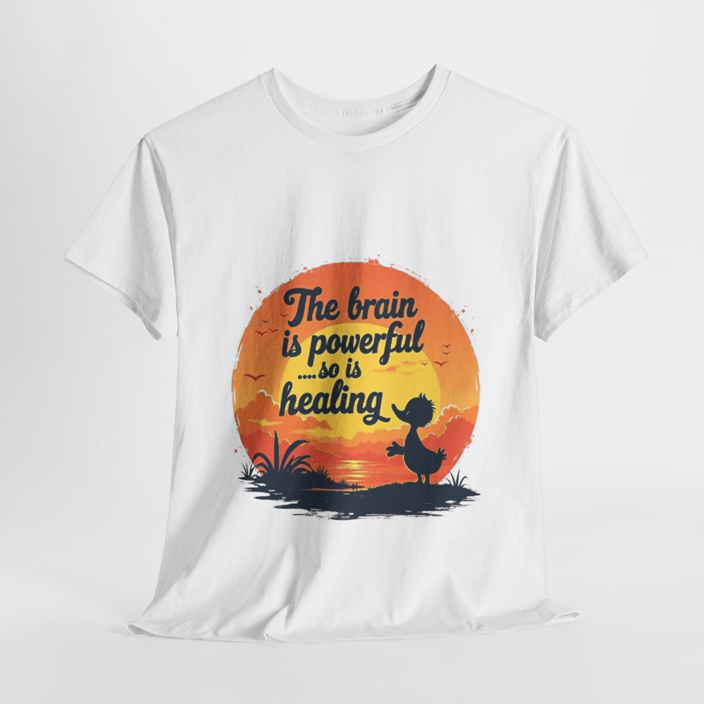 Unisex Heavy Cotton Tee - The Brain is Powerful' Inspirational T-Shirt