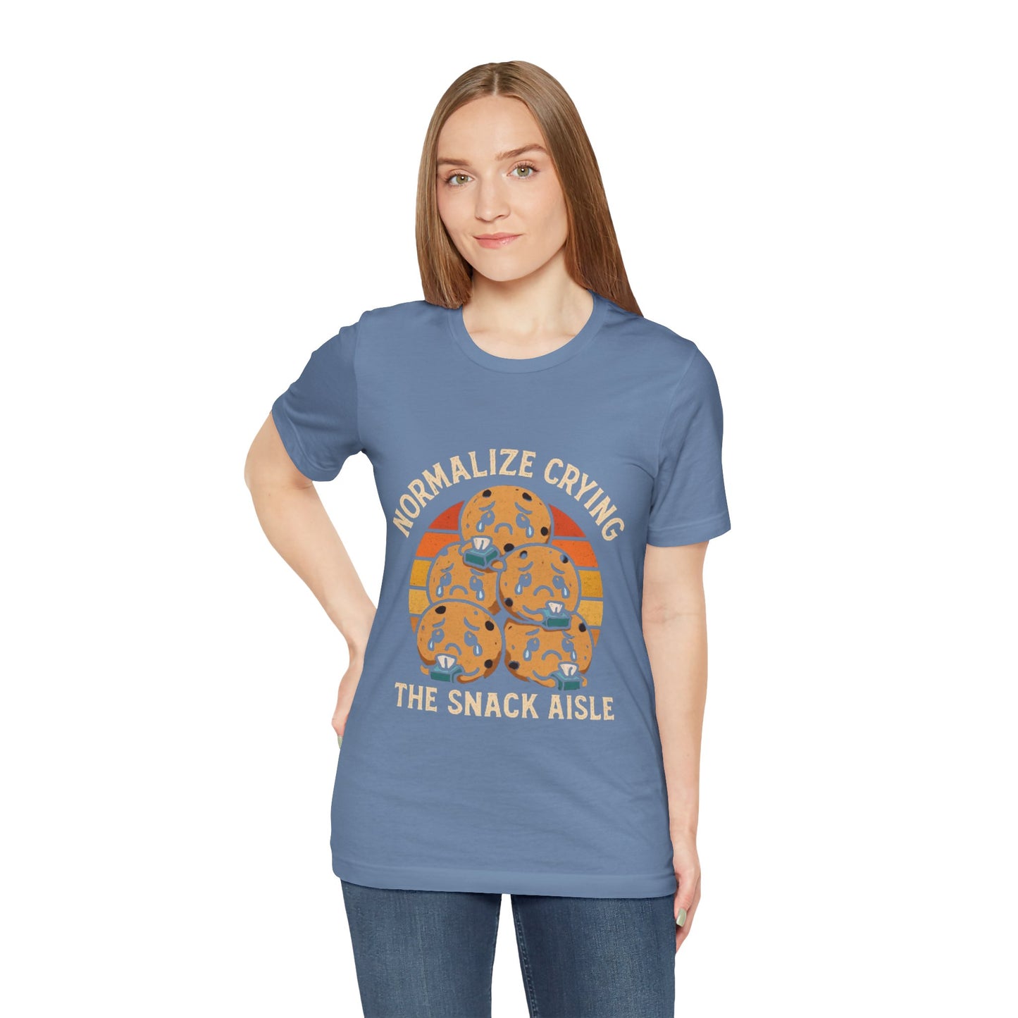 Normalize Crying Unisex Tee - Fun Snack Aisle Shirt, Counselor Humour