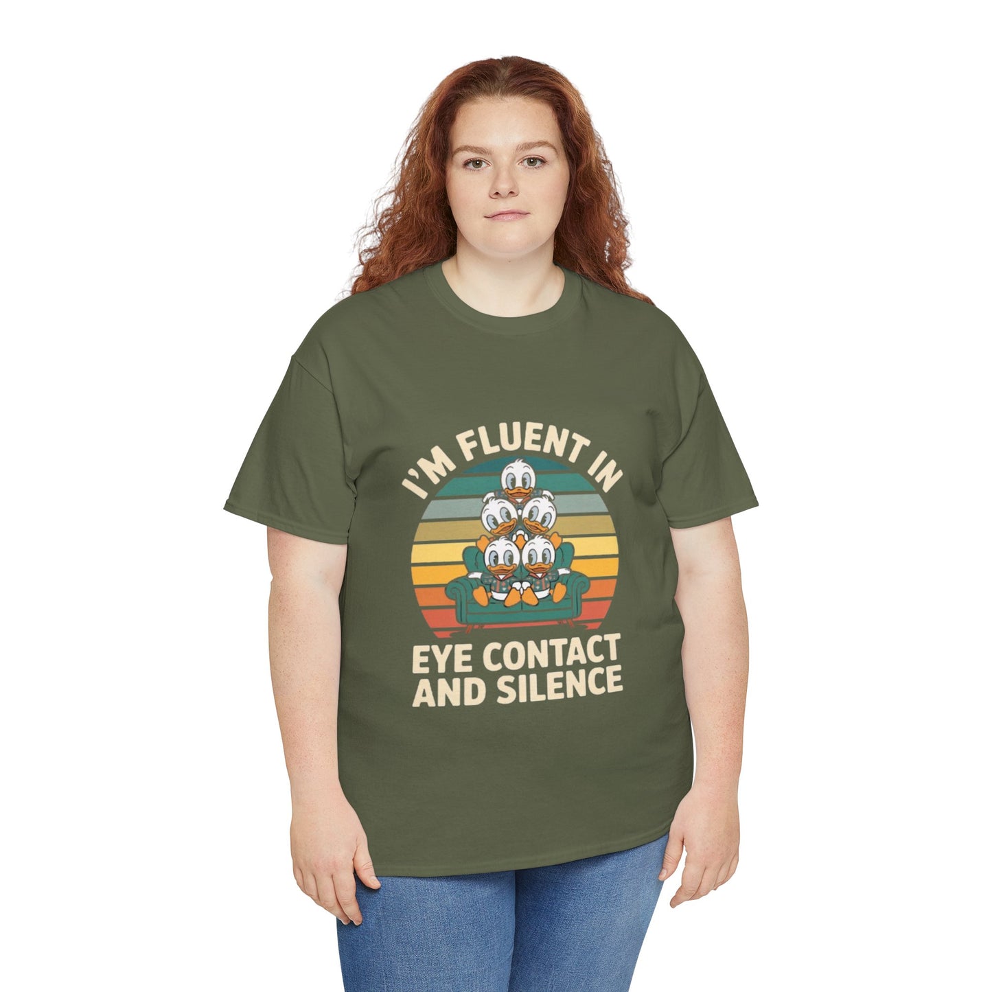 Unisex Heavy Cotton Tee -Fluent in Eye Contact
