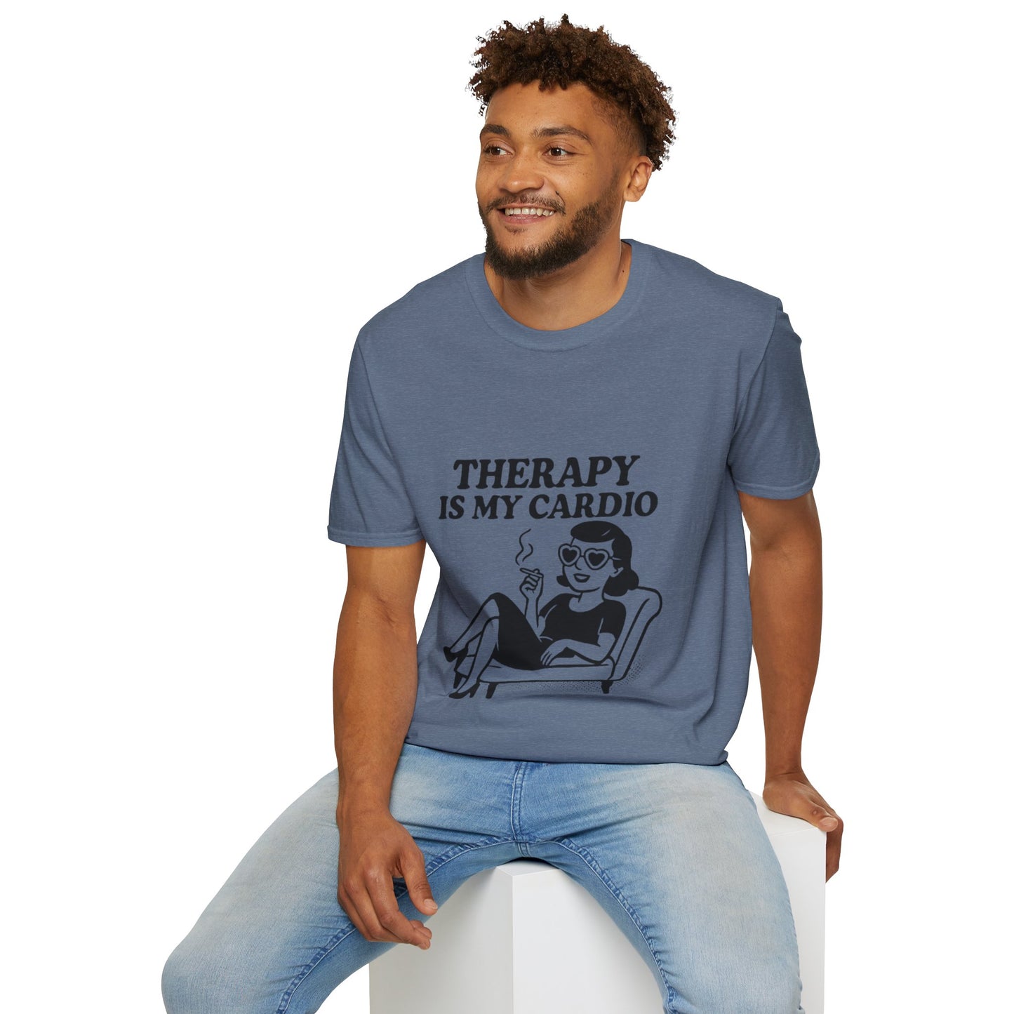 Therapy is My Cardio T-Shirt - Funny Unisex Gift for Casual Wear