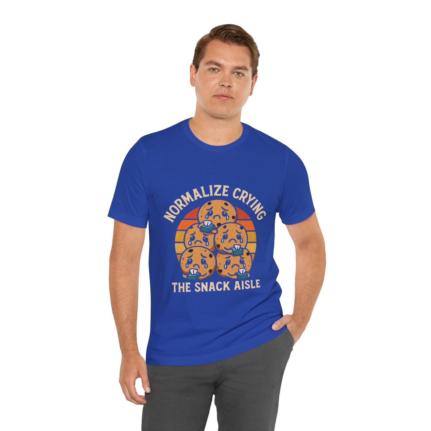 Normalize Crying Unisex Tee - Fun Snack Aisle Shirt, Counselor Humour