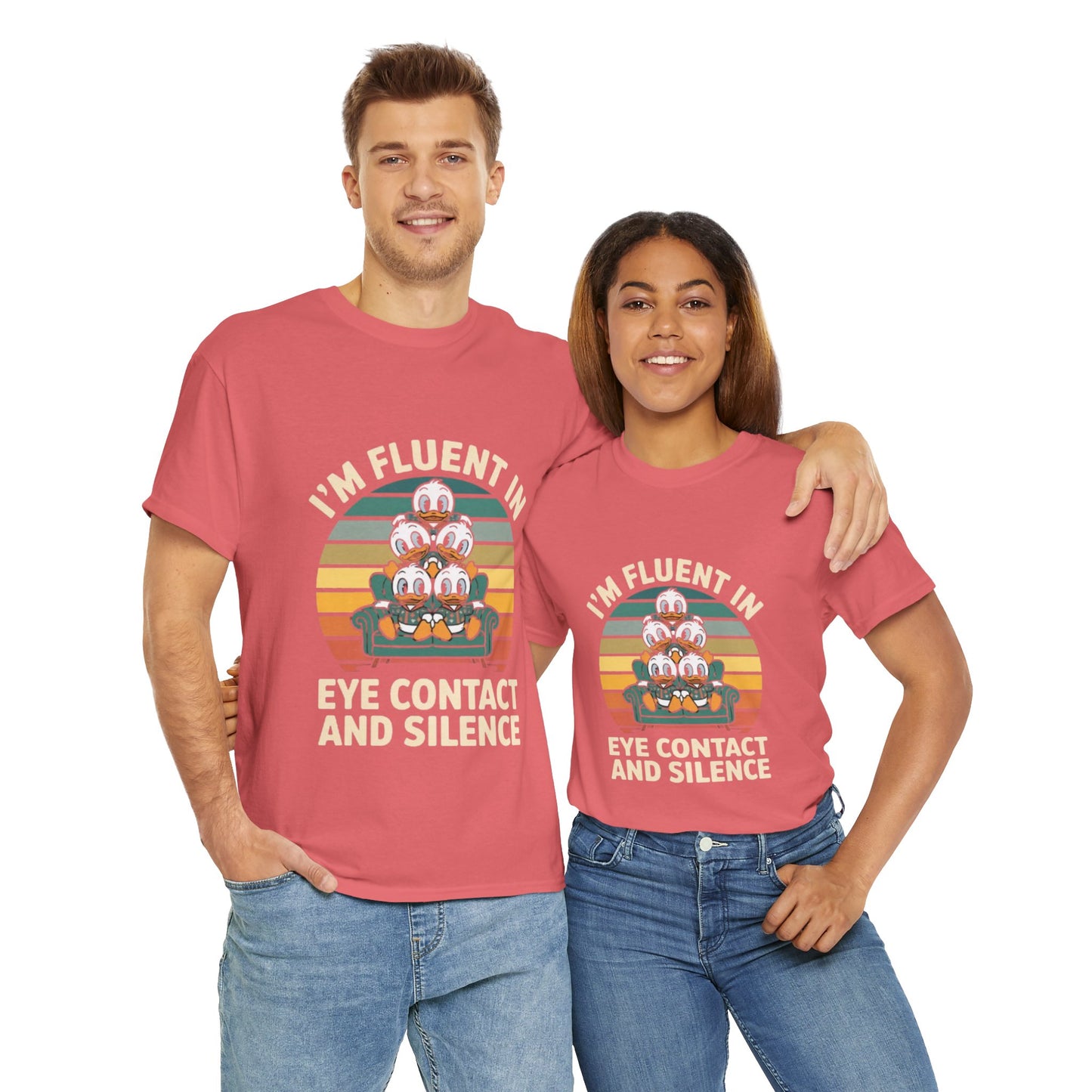 Unisex Heavy Cotton Tee -Fluent in Eye Contact