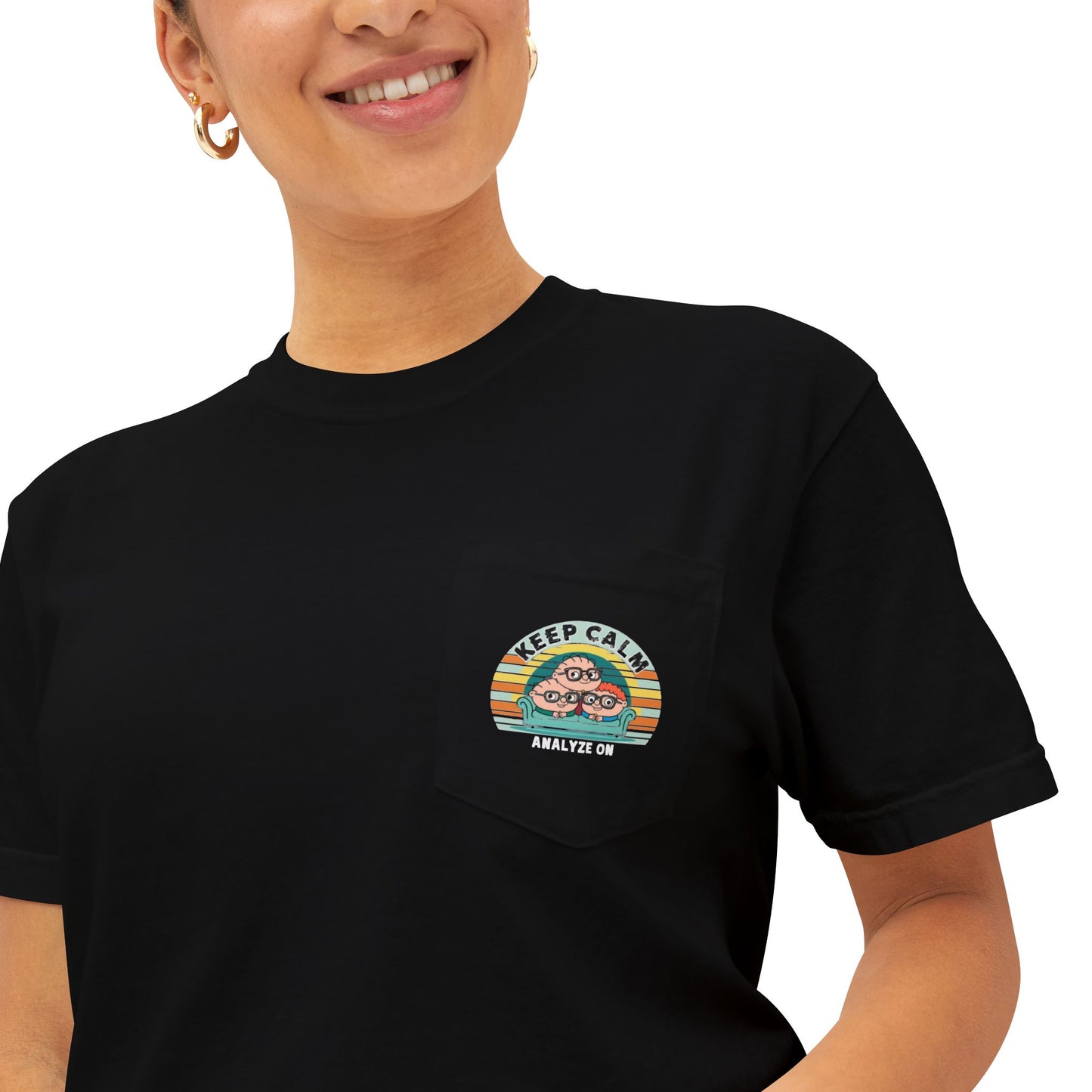 Pocket T-Shirt - Keep Calm Analyze On