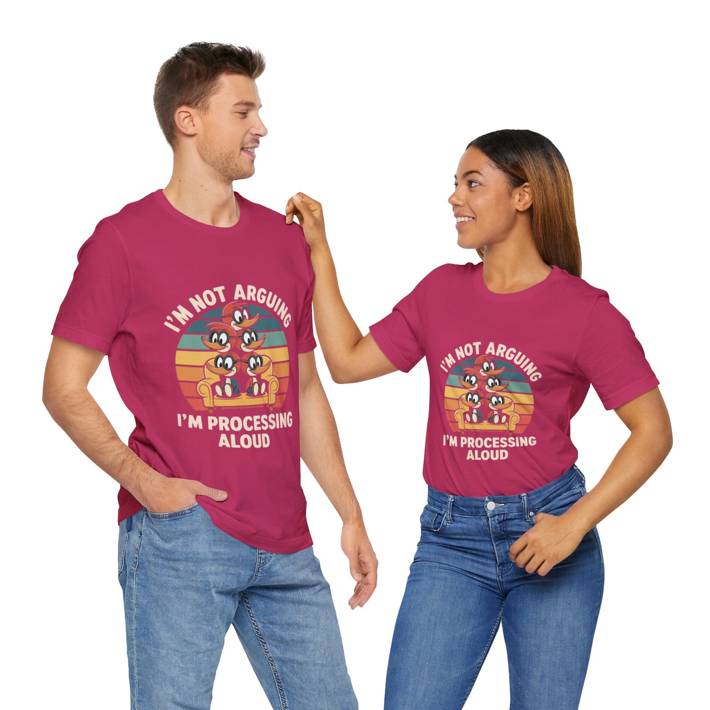 Unisex Jersey Tee - I'm Not Arguing, I'm Processing Aloud