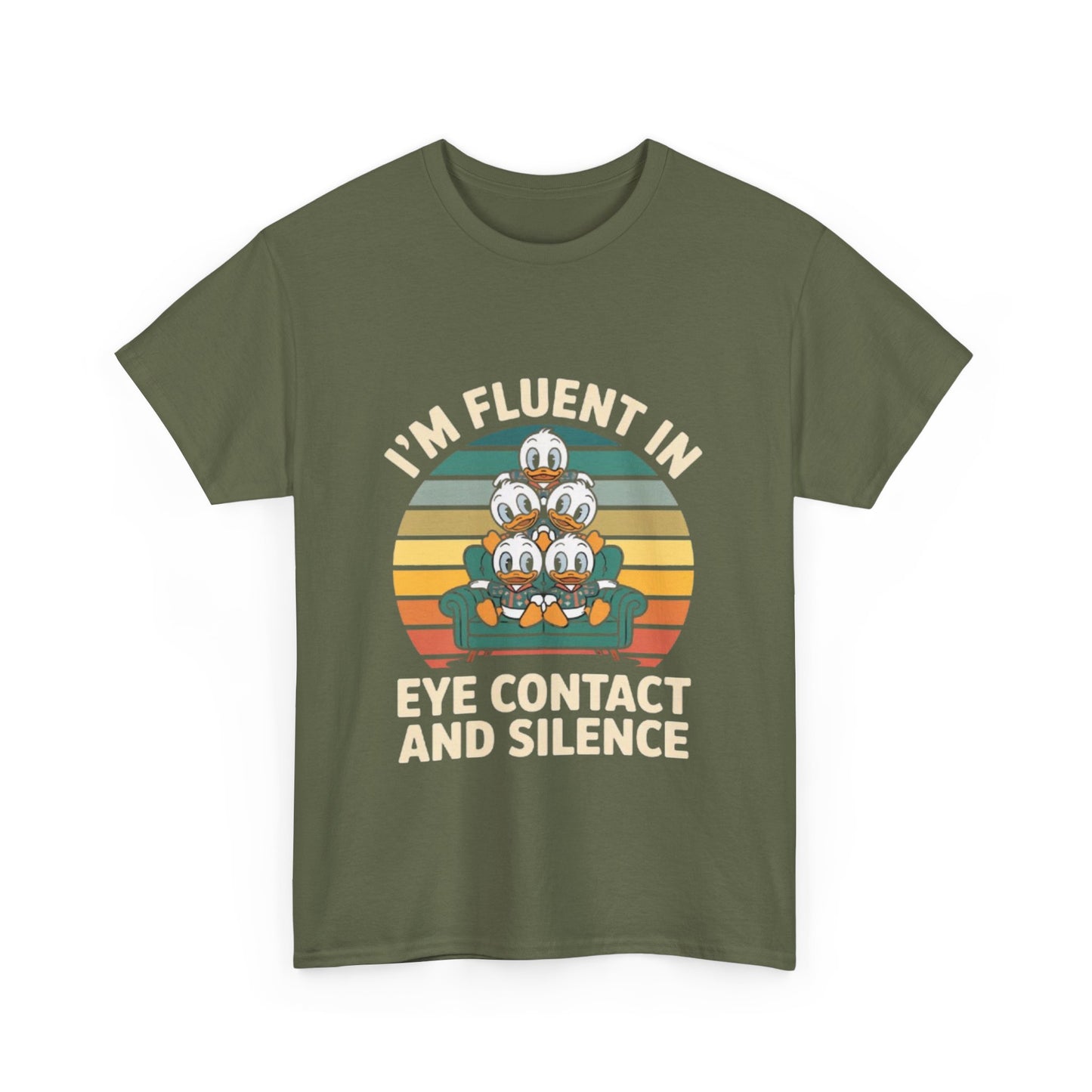Unisex Heavy Cotton Tee -Fluent in Eye Contact